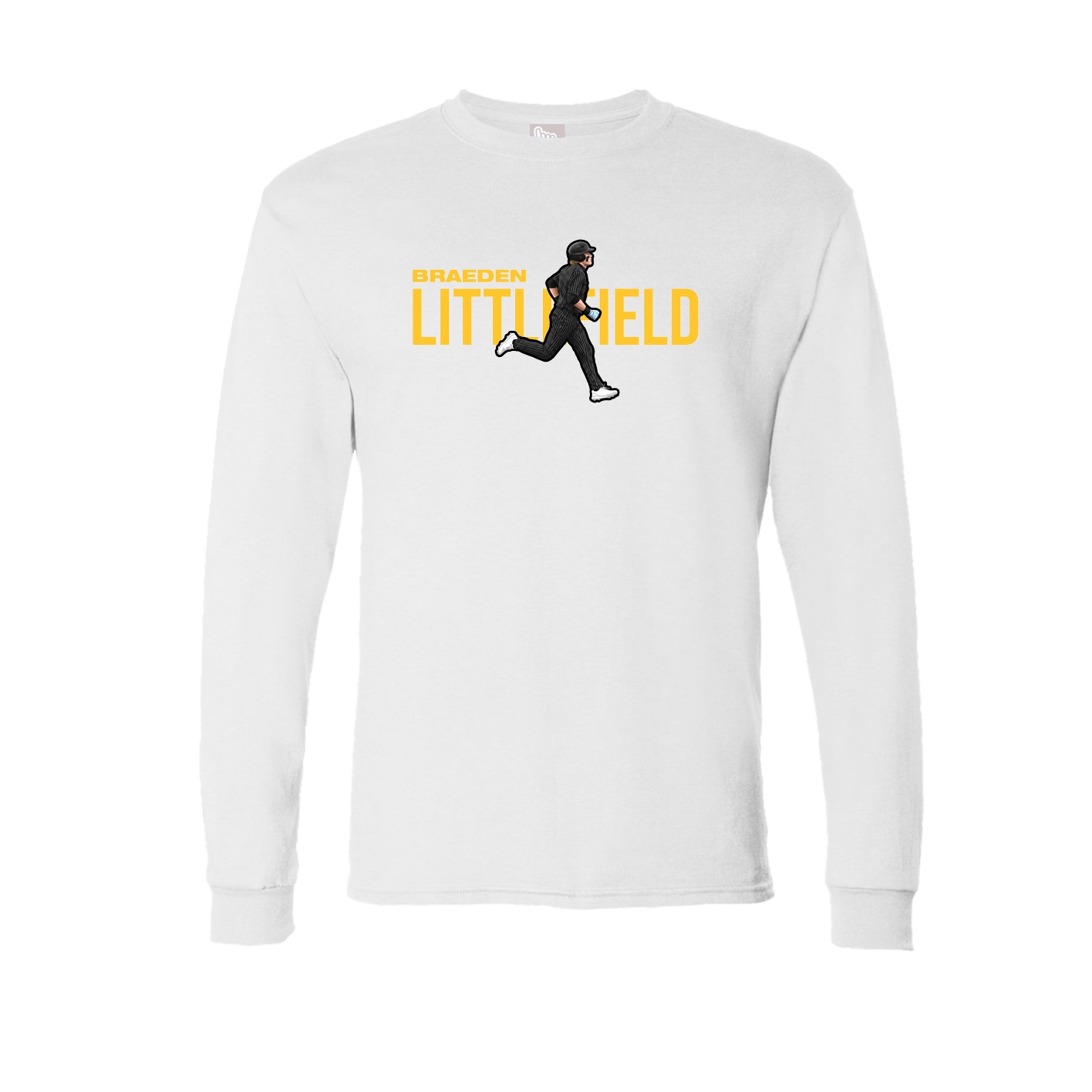 Long Sleeve Tee — Player Name in White