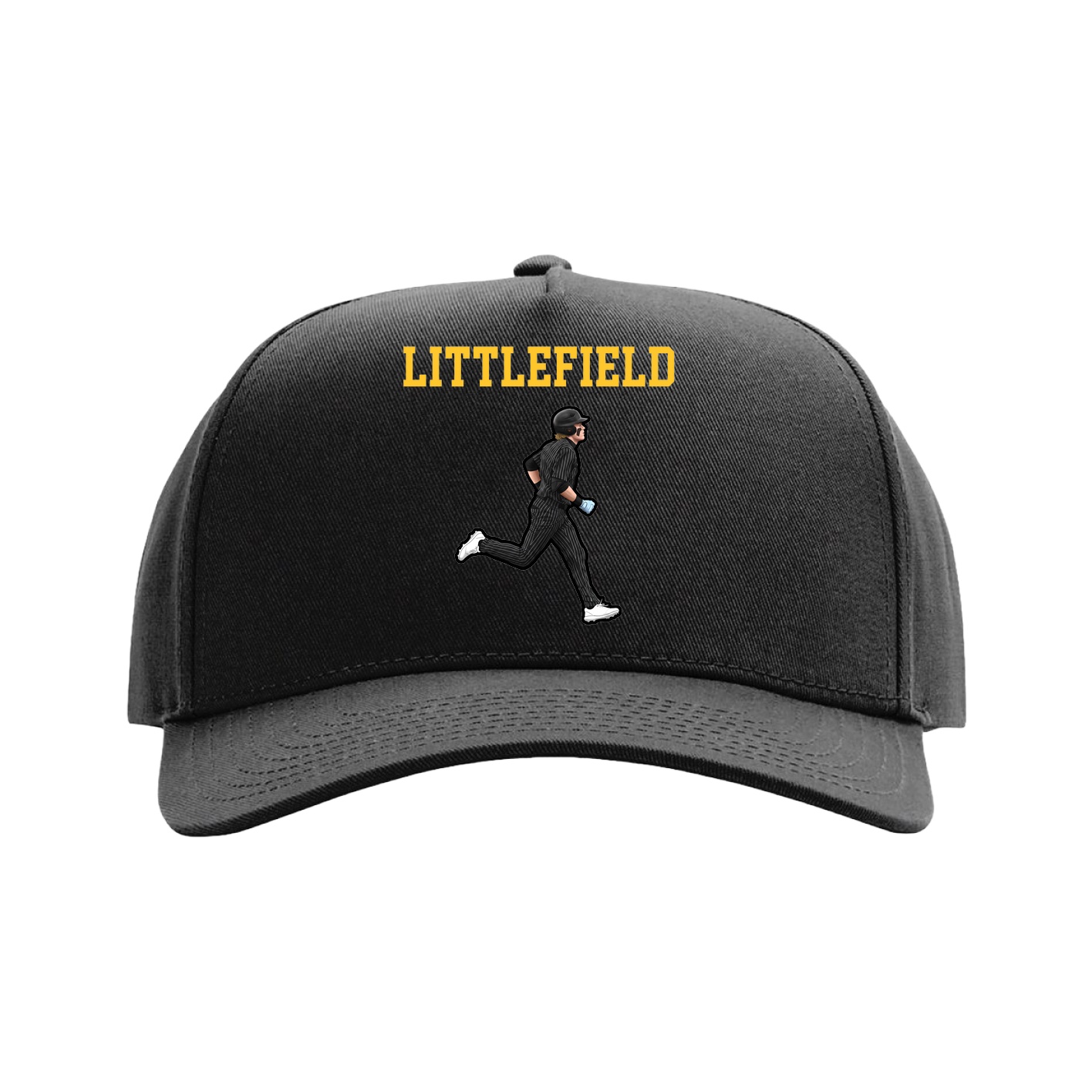 Full Fabric Five-Panel Champ Cap — Shirsey in Black