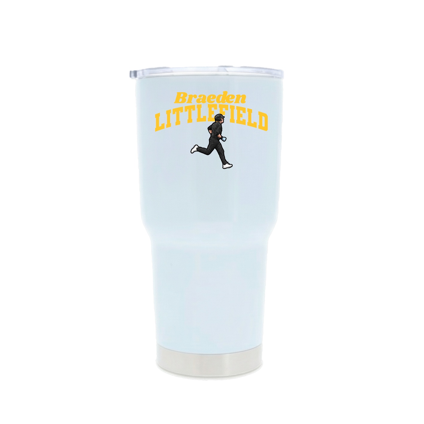 30oz Stainless Steel Tumbler — Signature Arch in White