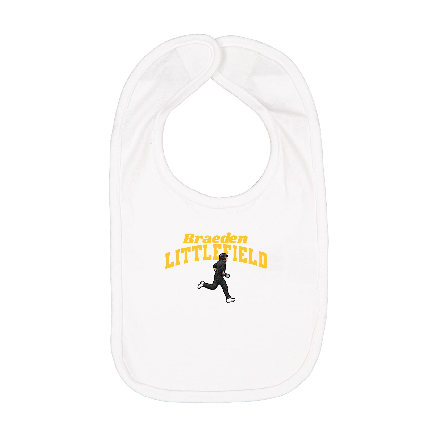 Infant Bib — Signature Arch in White