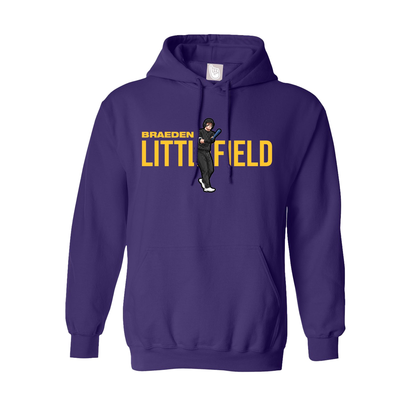 Hoodie — Player Name in Purple