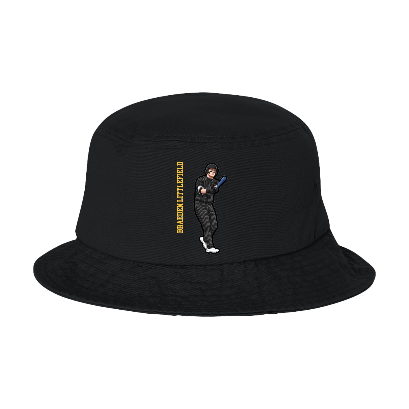 Bucket Cap — Name Vertical in Black
