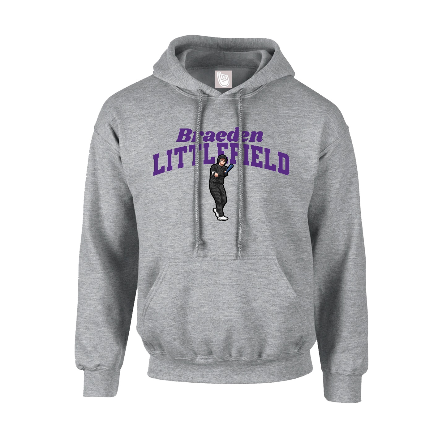 Youth Hoodie — Signature Arch in Grey