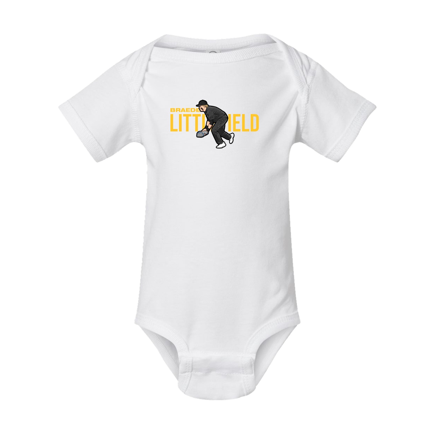 Baby Onesie — Player Name in White