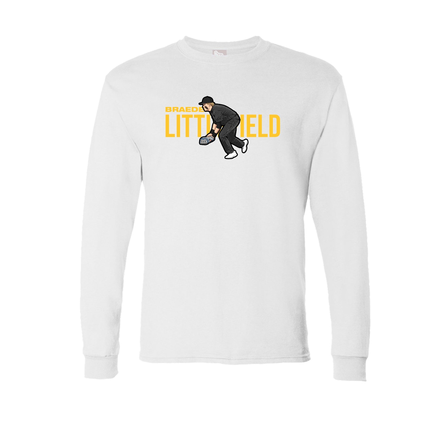 Long Sleeve Tee — Player Name in White