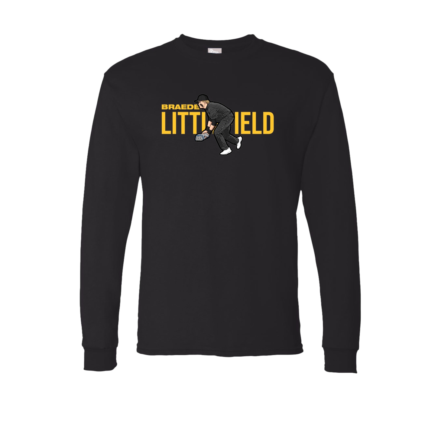 Long Sleeve Tee — Player Name in Black