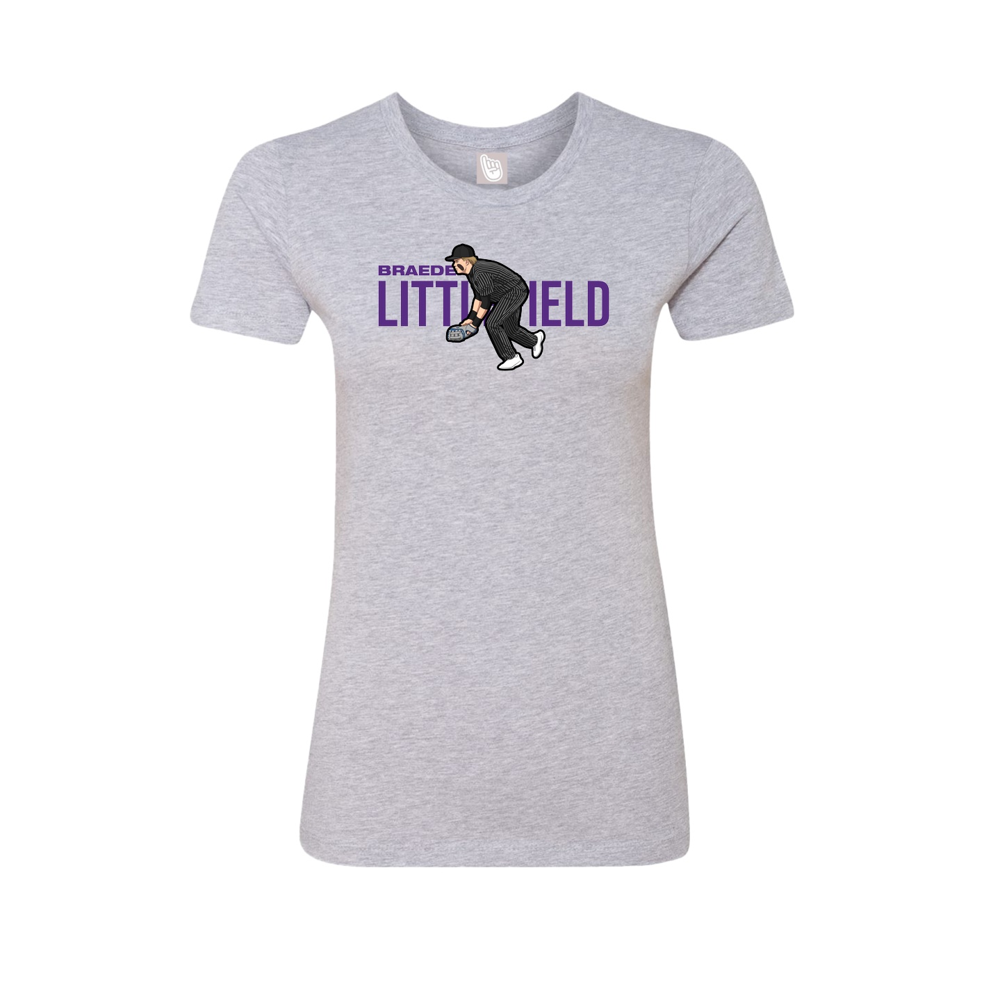 Womens Tee — Player Name in Grey