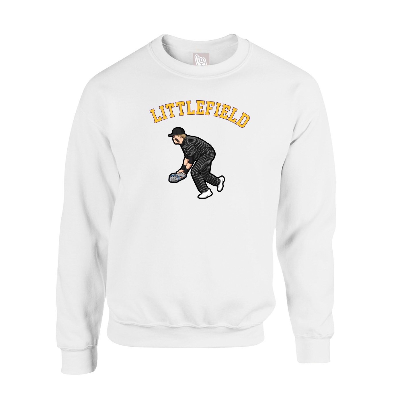 Fleece Crew — Shirsey Arch in White
