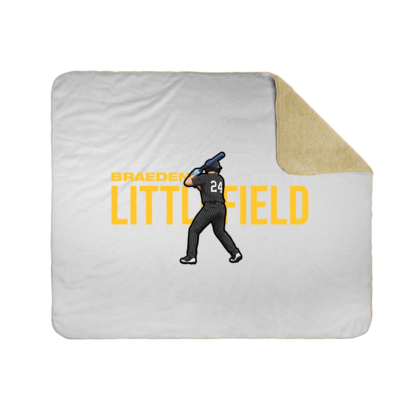 Throw Blanket — Player Name in White