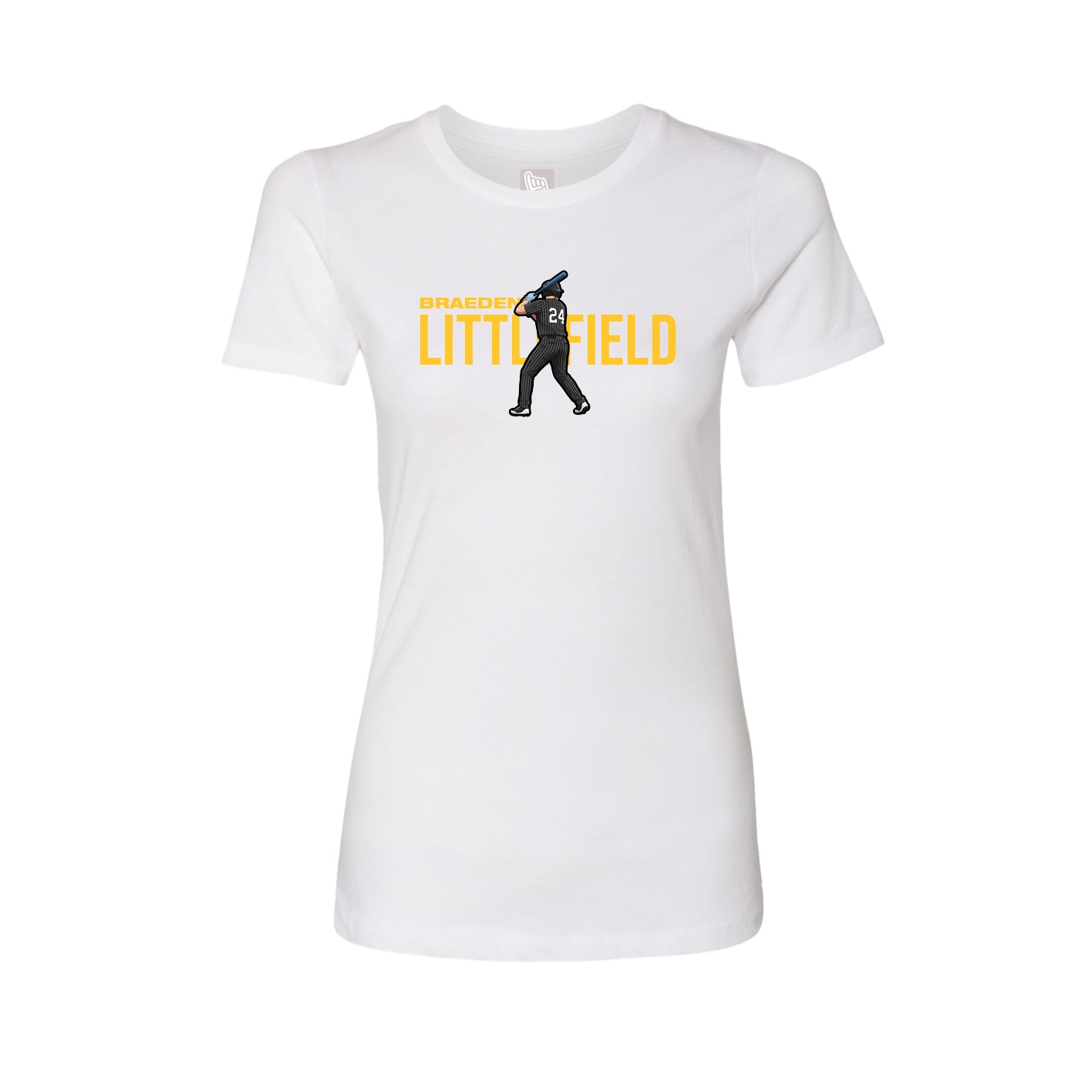 Womens Tee — Player Name in White