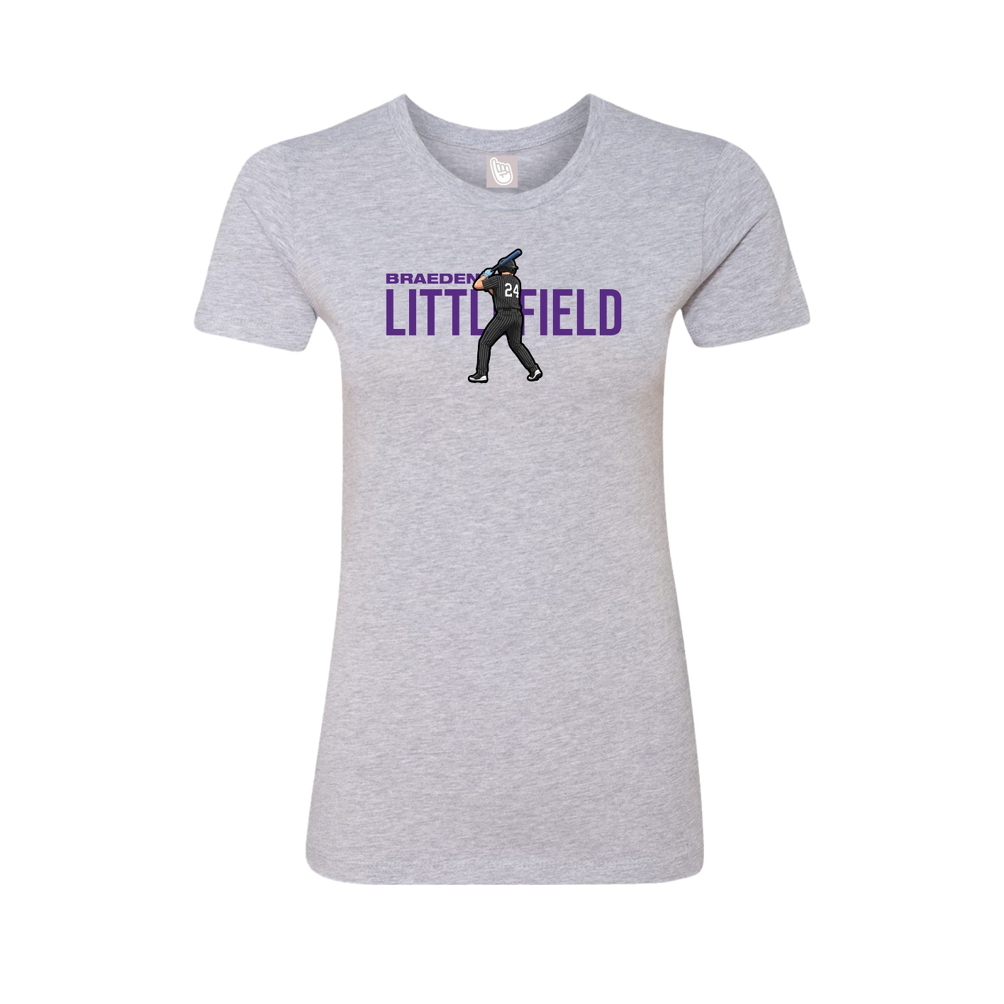Womens Tee — Player Name in Grey