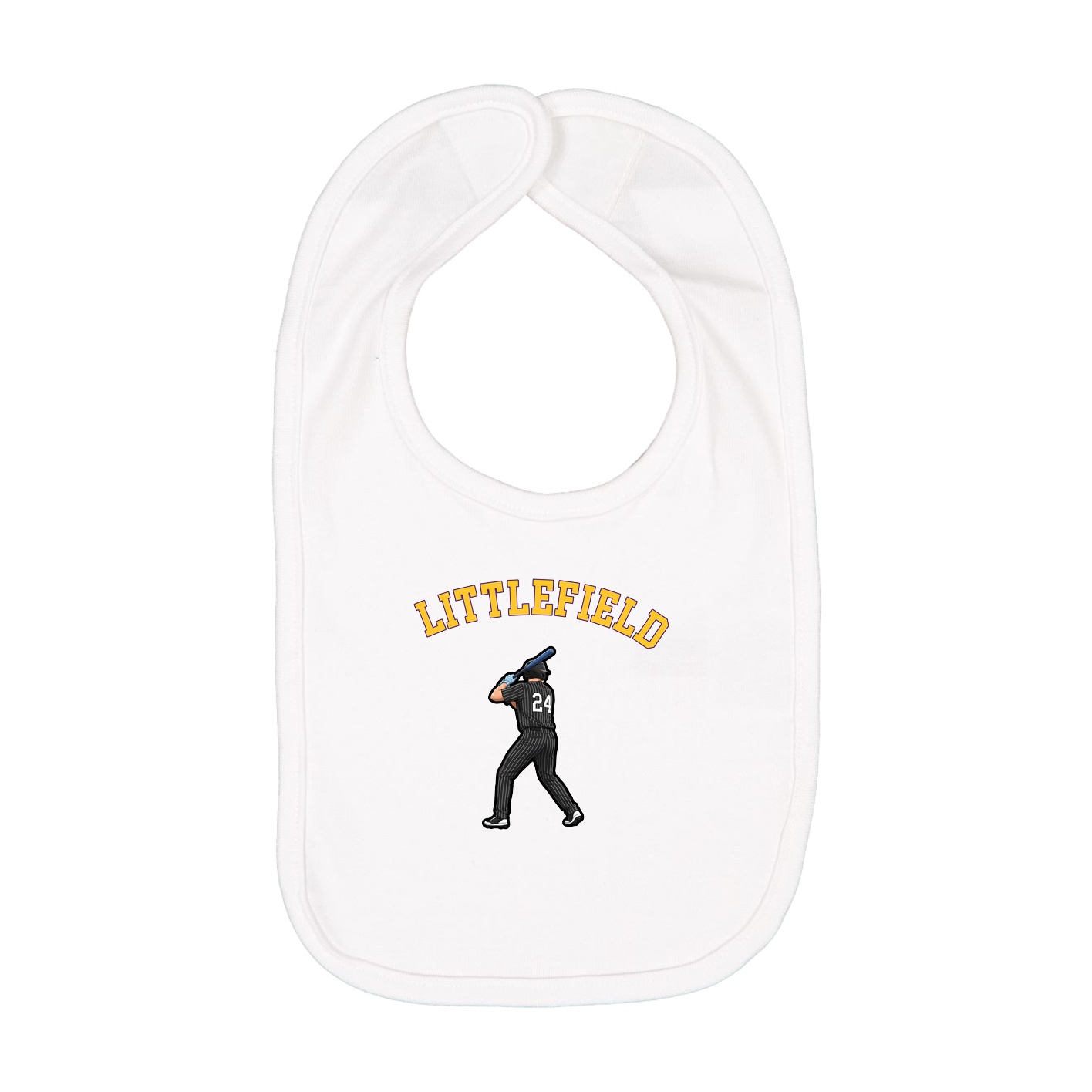 Infant Bib — Shirsey Arch in White