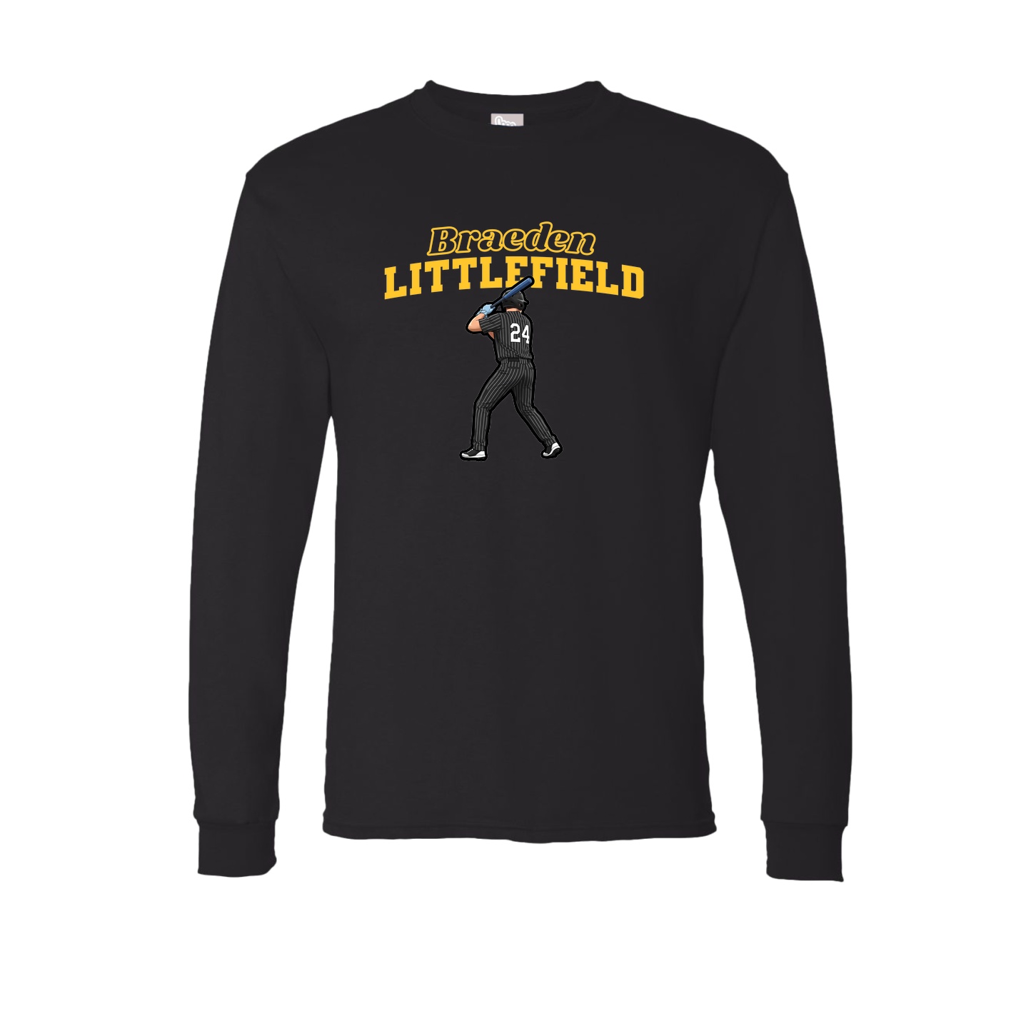 Long Sleeve Tee — Name Arch in Black