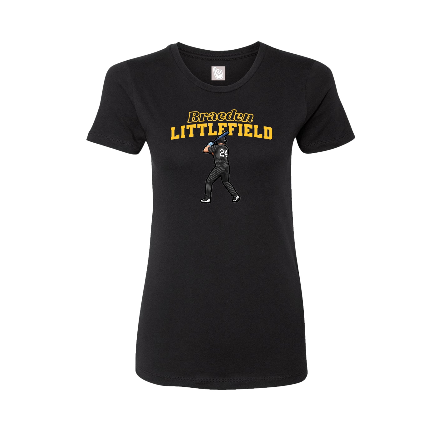 Womens Tee — Name Arch in Black