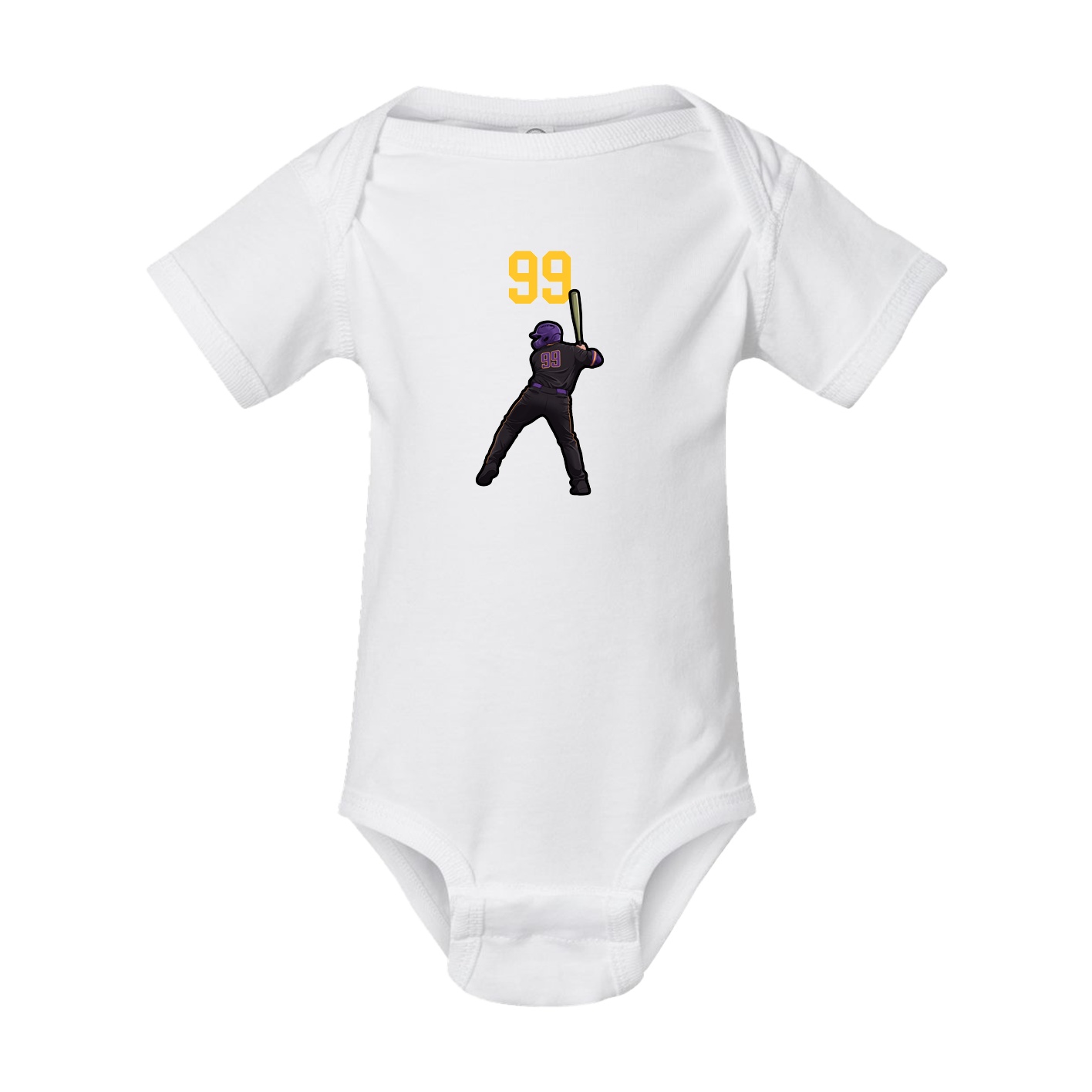 Baby Onesie — Number Top in White