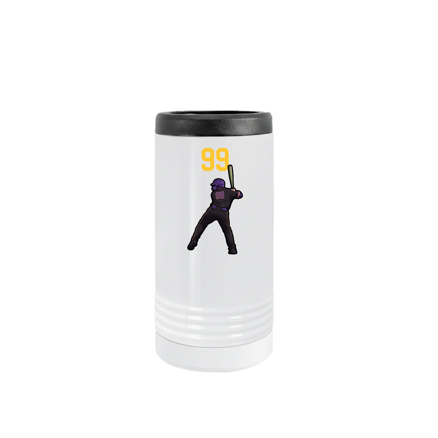 Slim Beverage Holder — Number Top in White