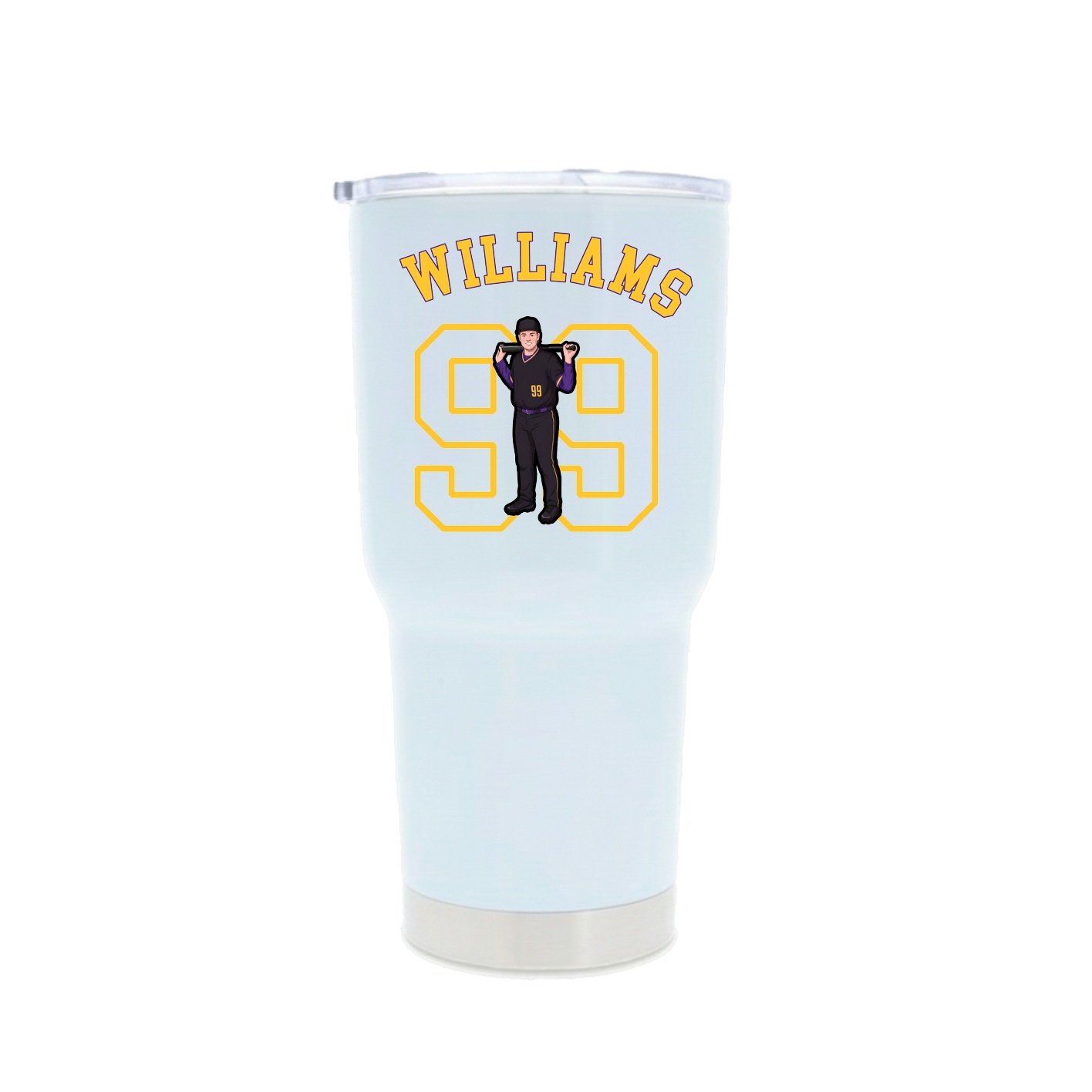 30oz Stainless Steel Tumbler — Shirsey Arch in White