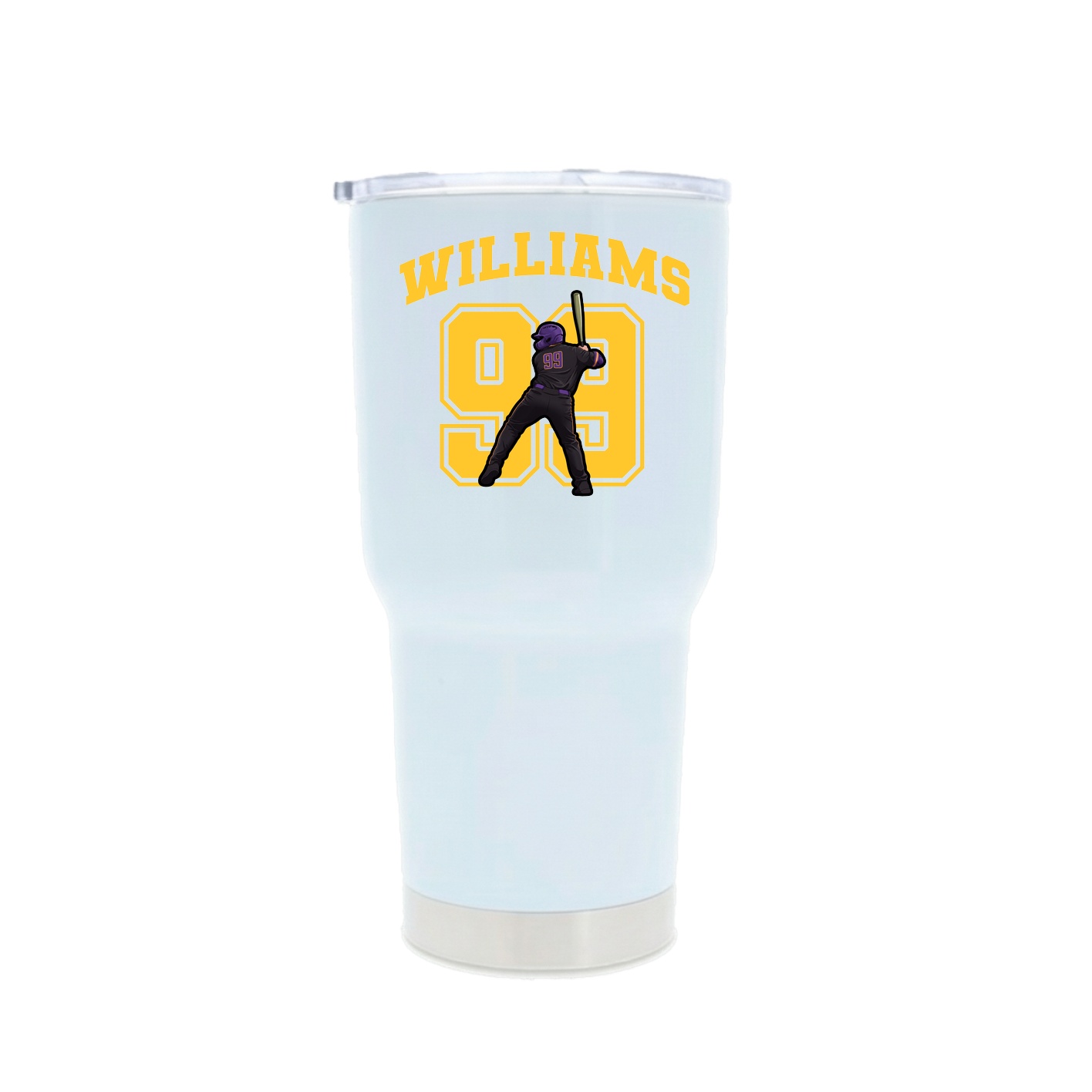 30oz Stainless Steel Tumbler — Number in White