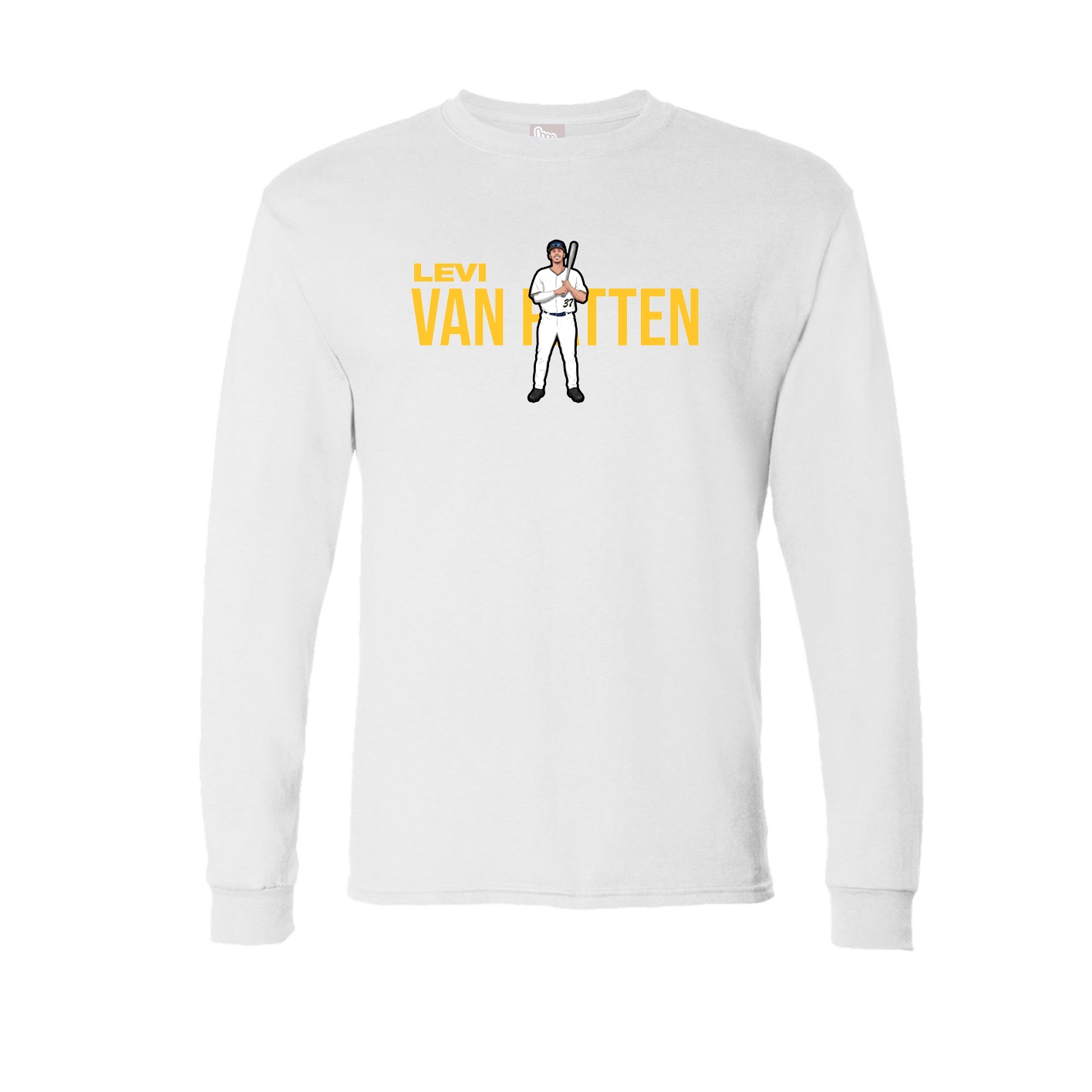 Long Sleeve Tee — Player Name in White