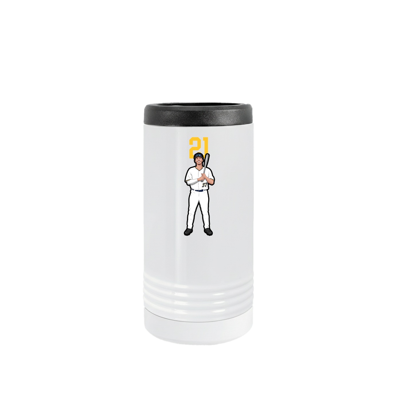 Slim Beverage Holder — Number Top in White