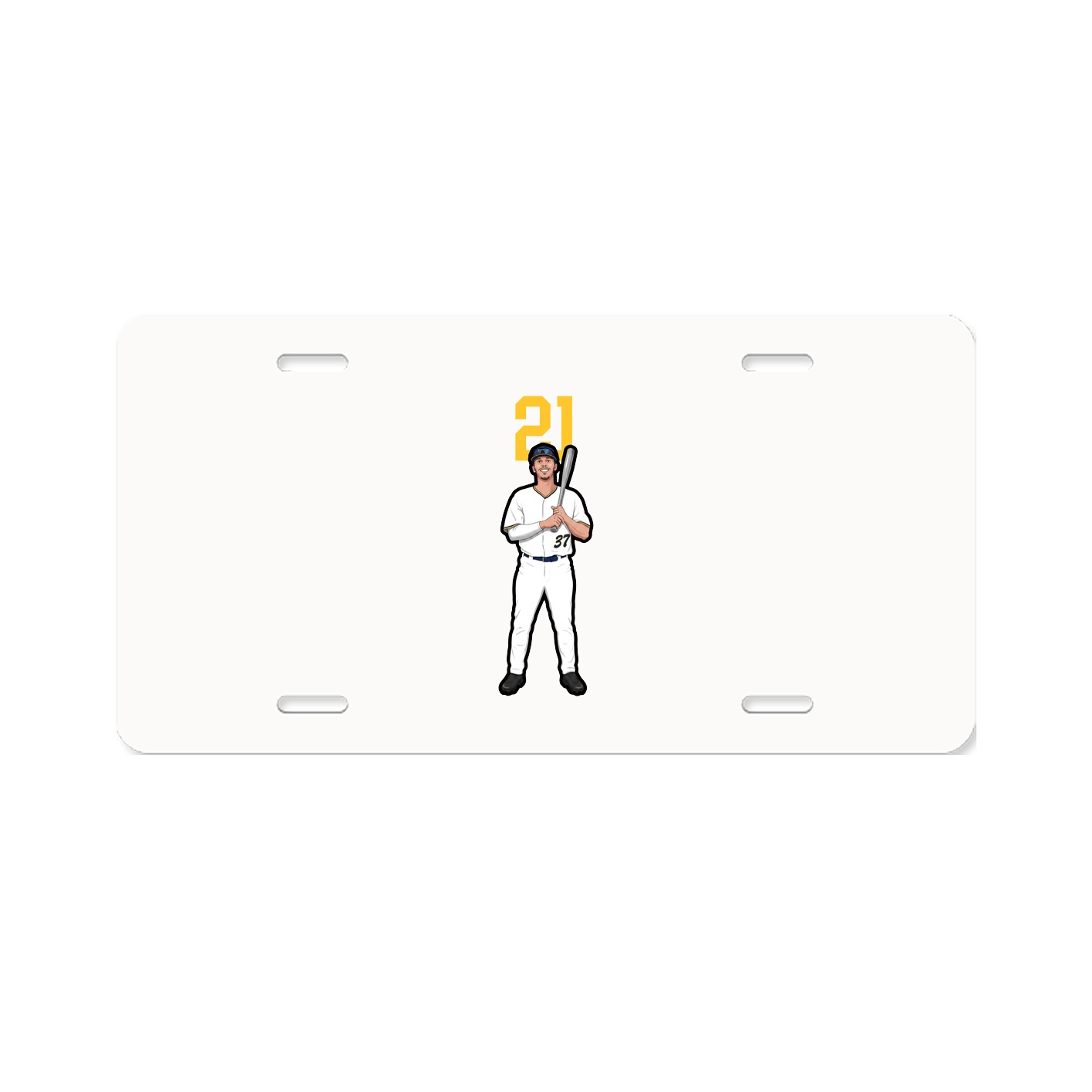 License Plate — Number Top in Classic