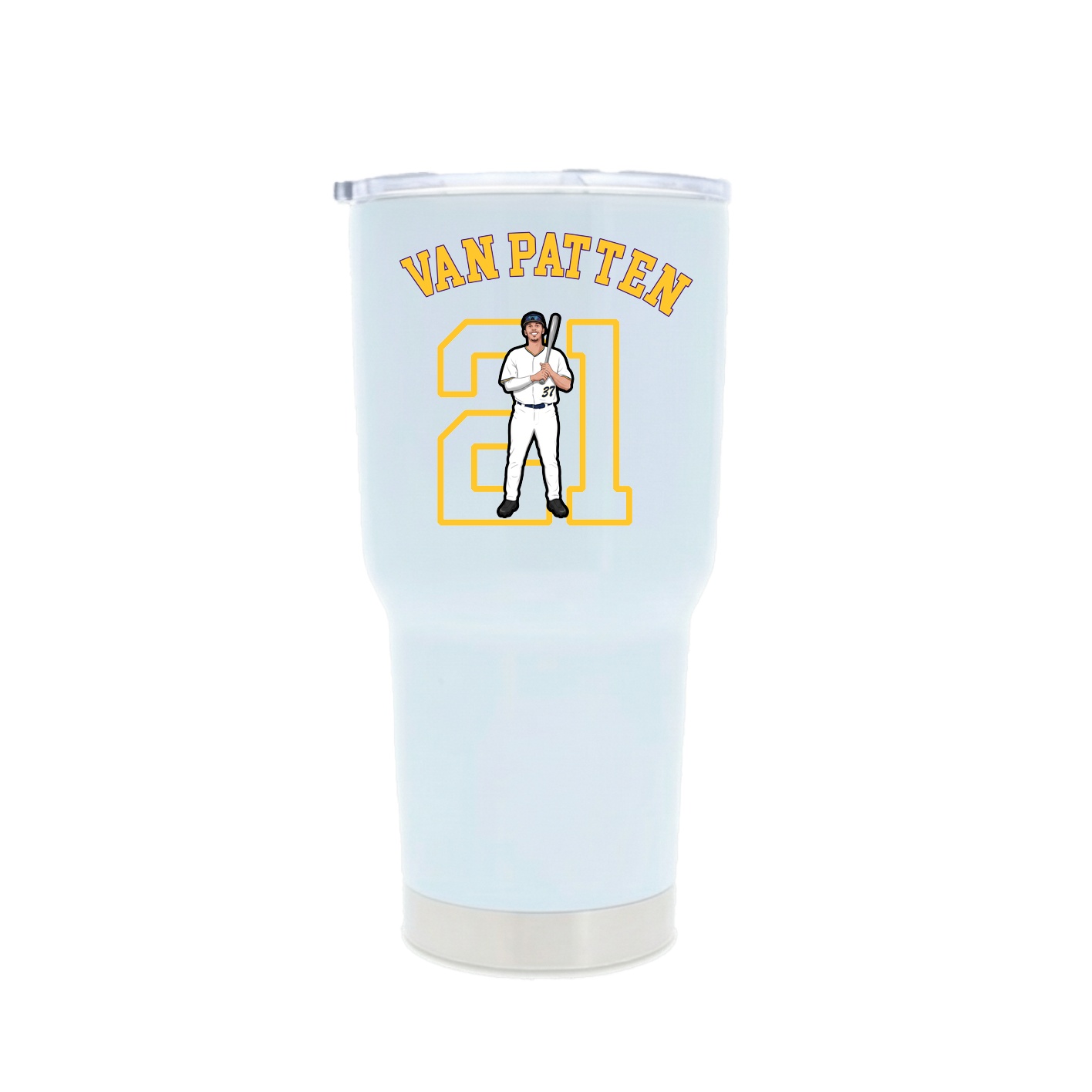30oz Stainless Steel Tumbler — Shirsey Arch in White