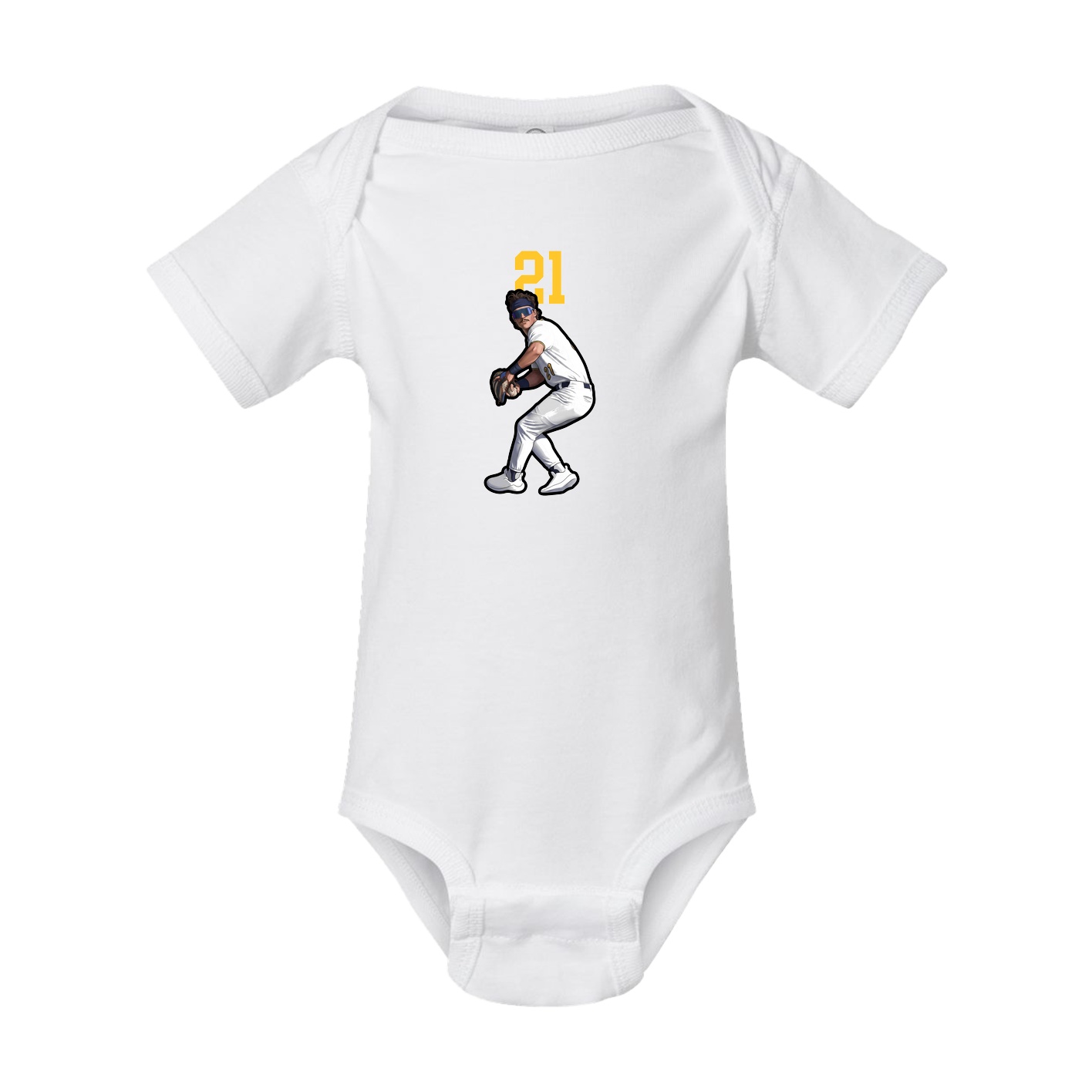 Baby Onesie — Number Top in White