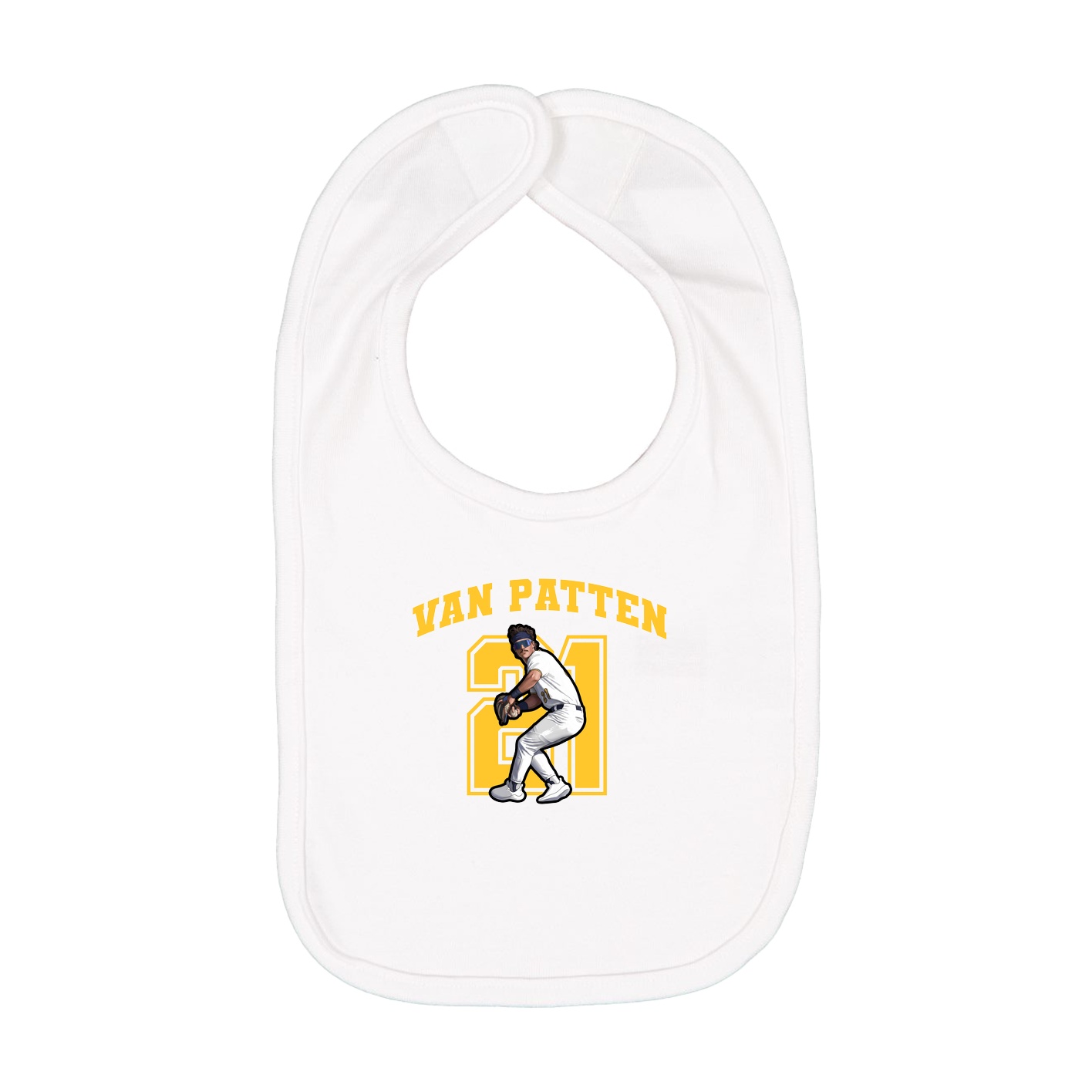 Infant Bib — Number in White
