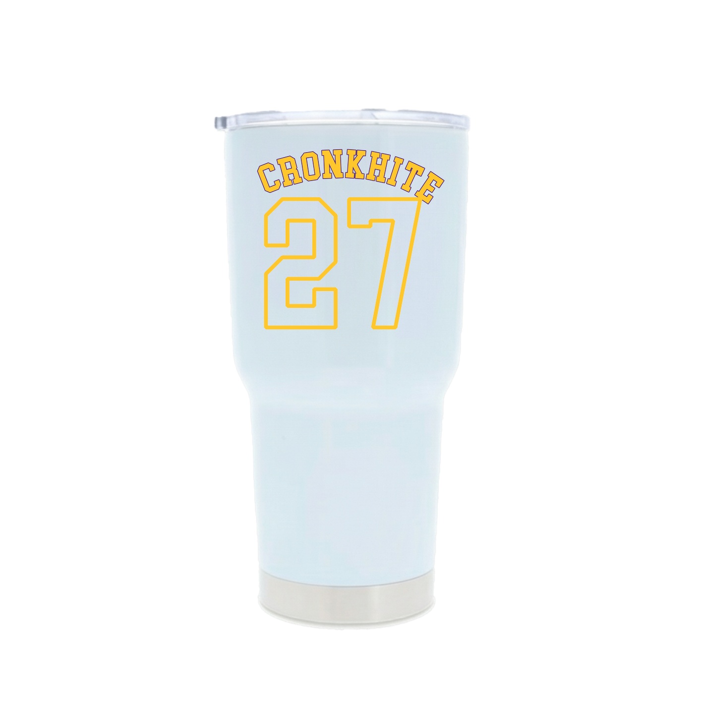 30oz Stainless Steel Tumbler — Shirsey Arch in White