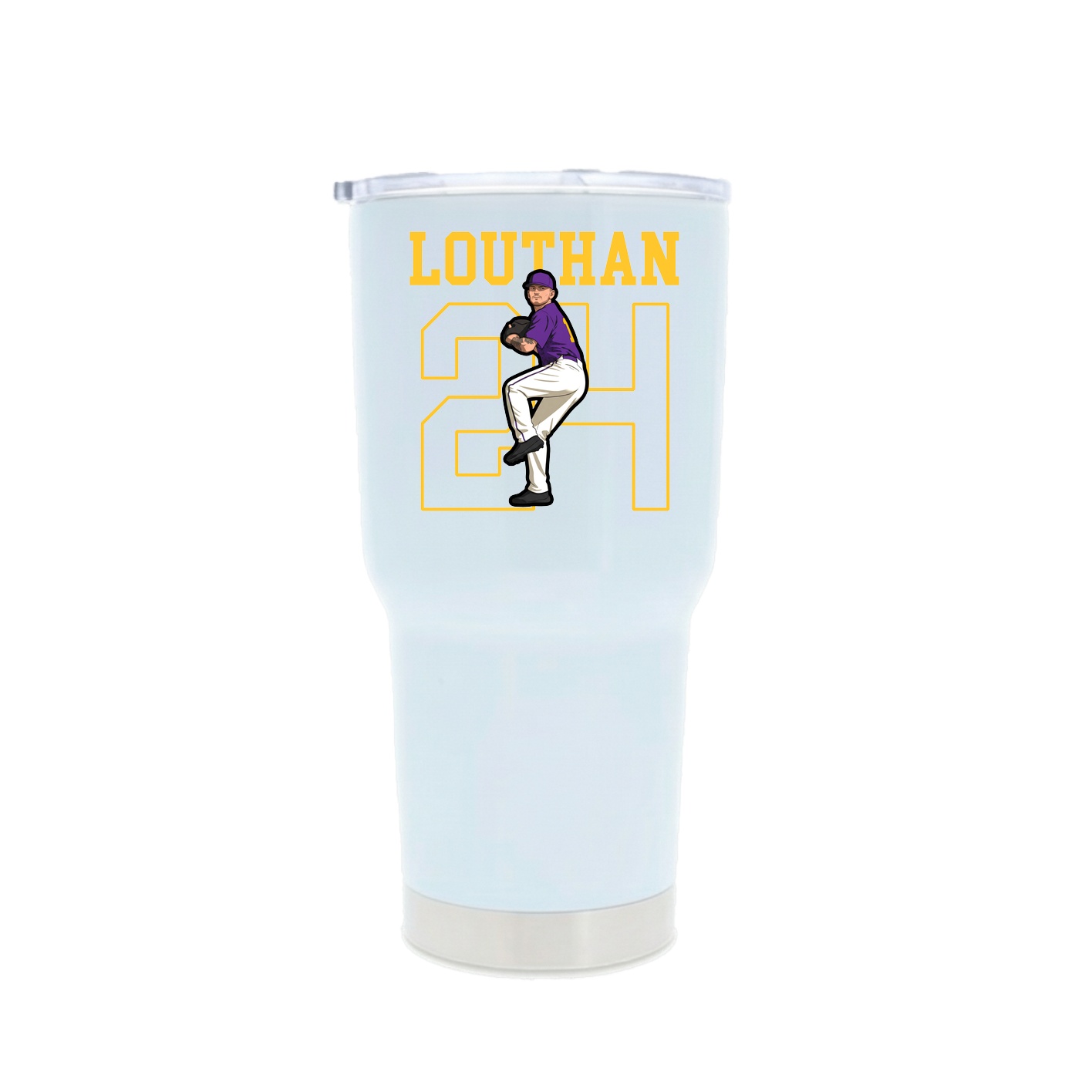 30oz Stainless Steel Tumbler — Shirsey in White
