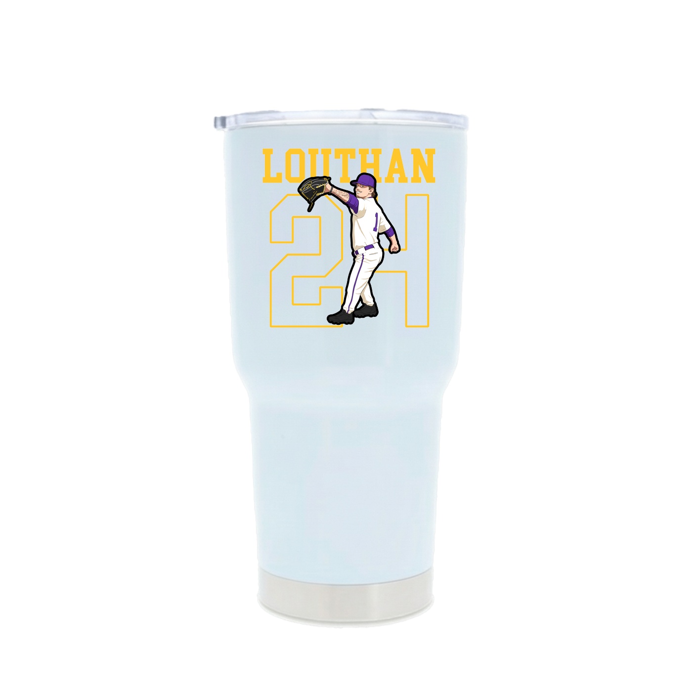 30oz Stainless Steel Tumbler — Shirsey in White