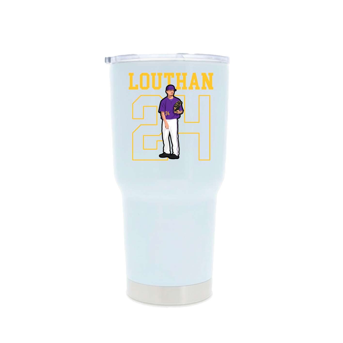 30oz Stainless Steel Tumbler — Shirsey in White