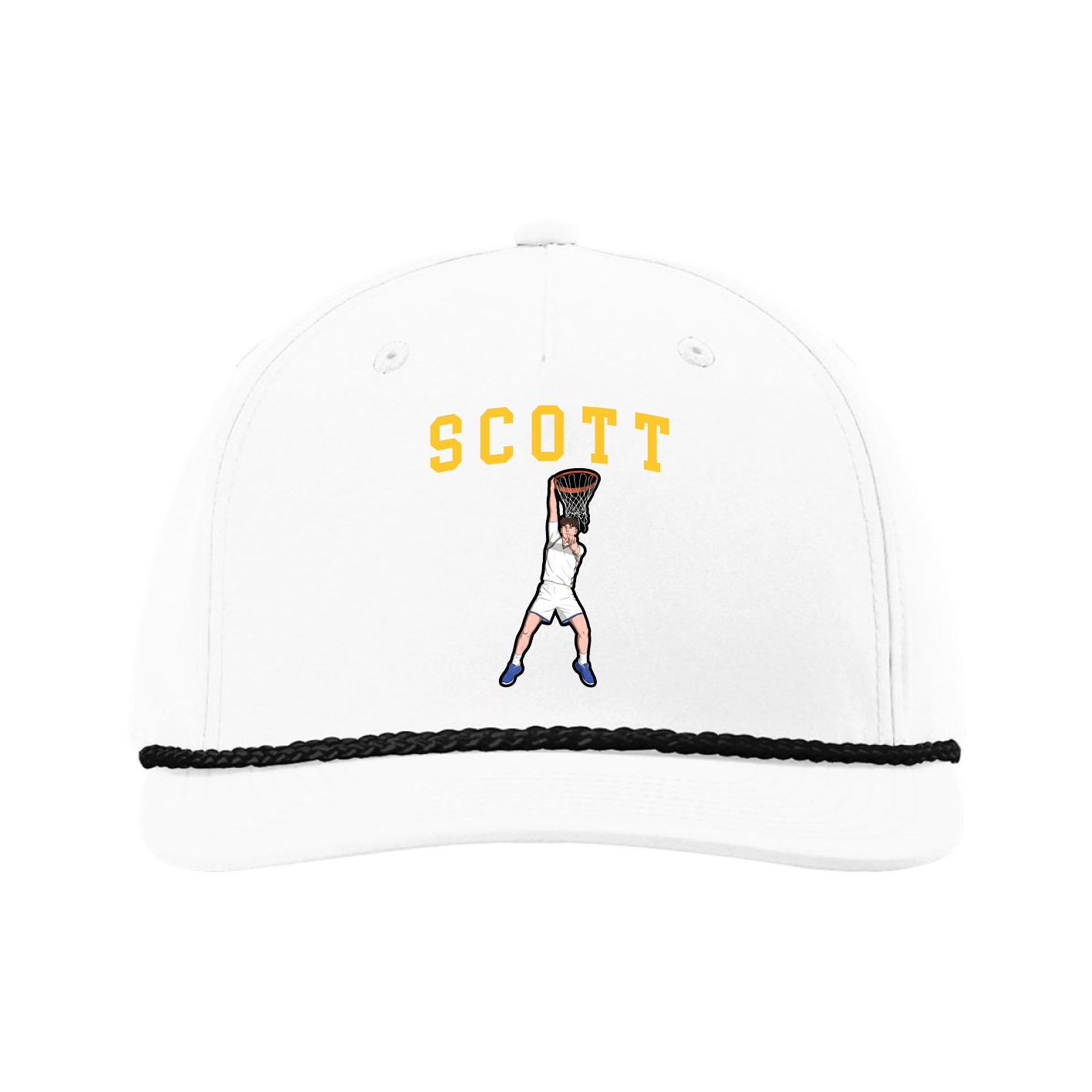 Five-Panel Classic Rope Cap — Shirsey in White
