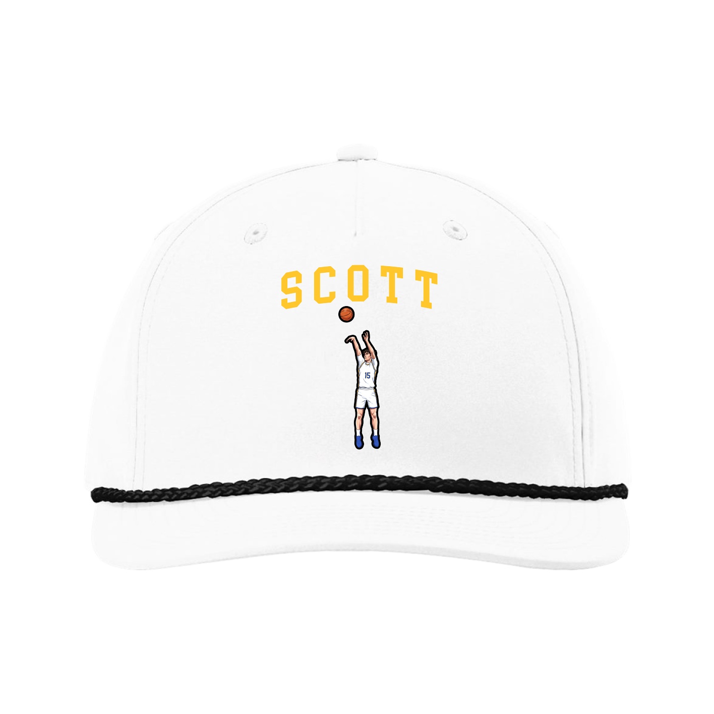 Five-Panel Classic Rope Cap — Shirsey in White