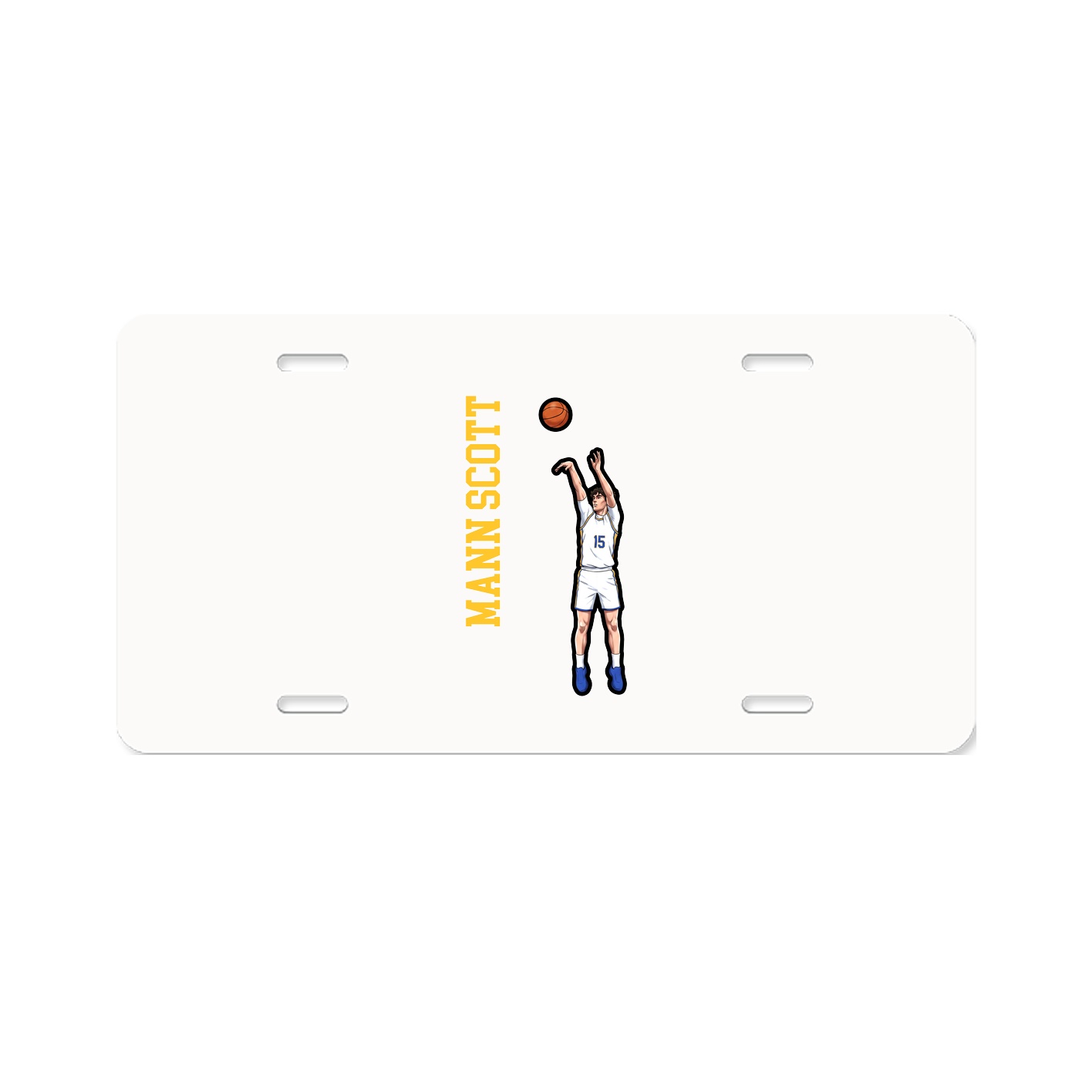 License Plate — Name Vertical in Classic