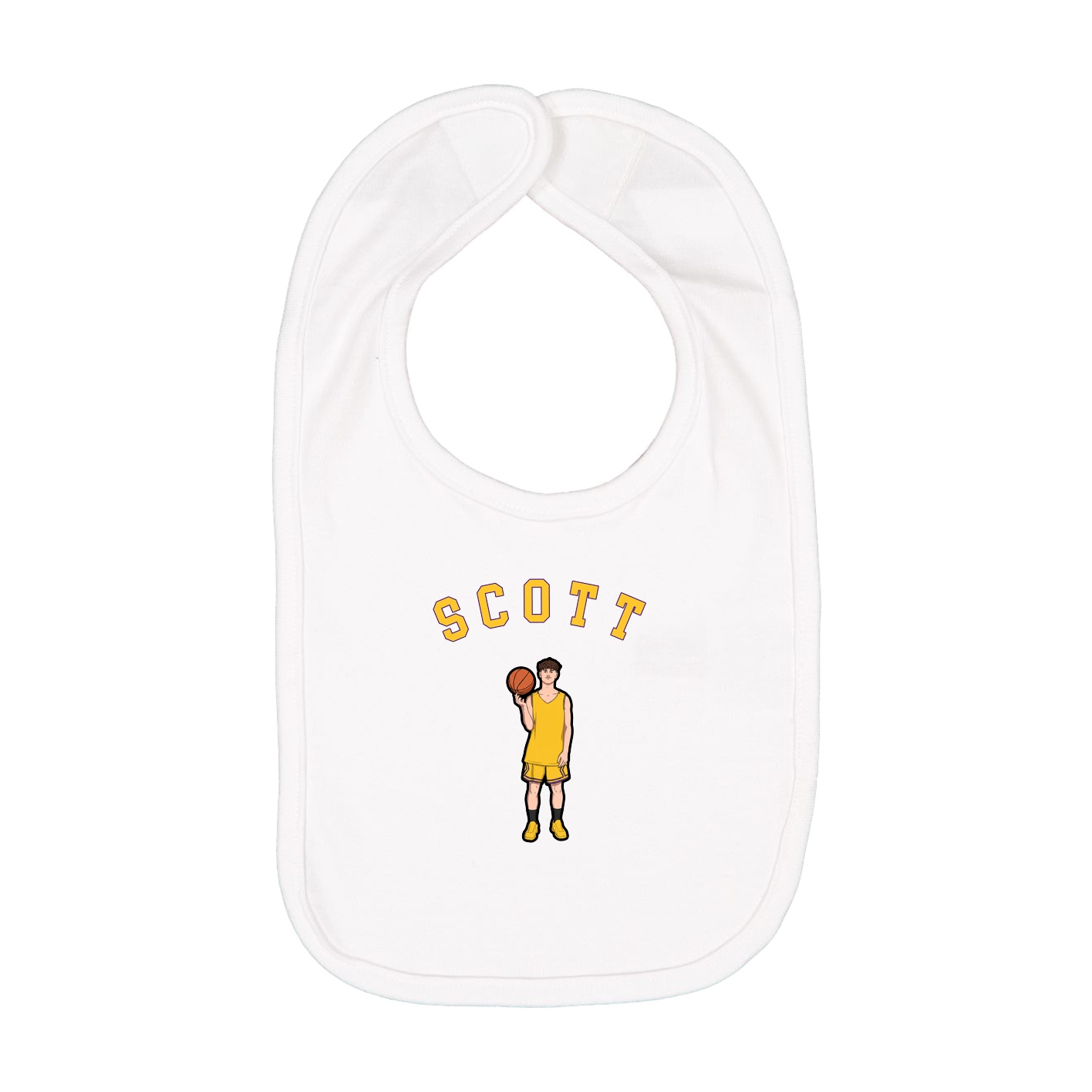 Infant Bib — Shirsey Arch in White