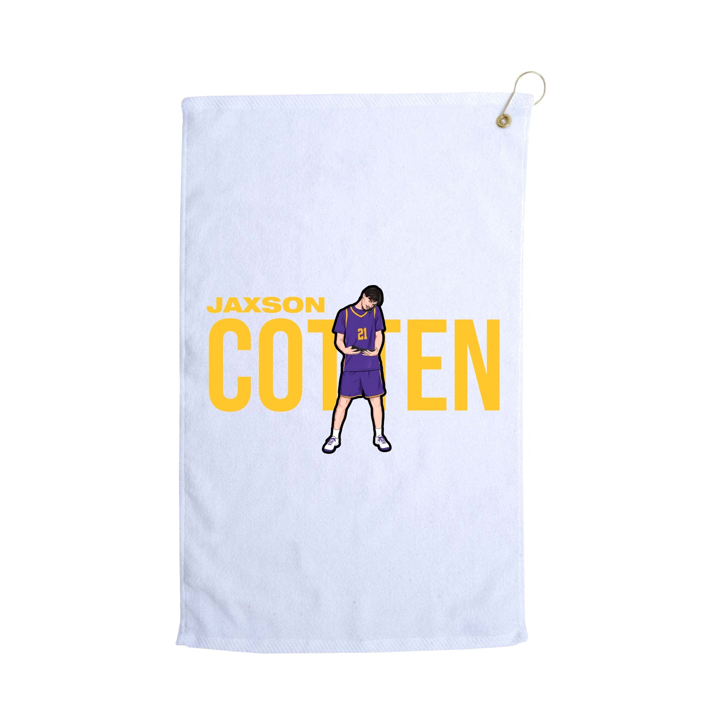 Golf Towel — Player Name in White