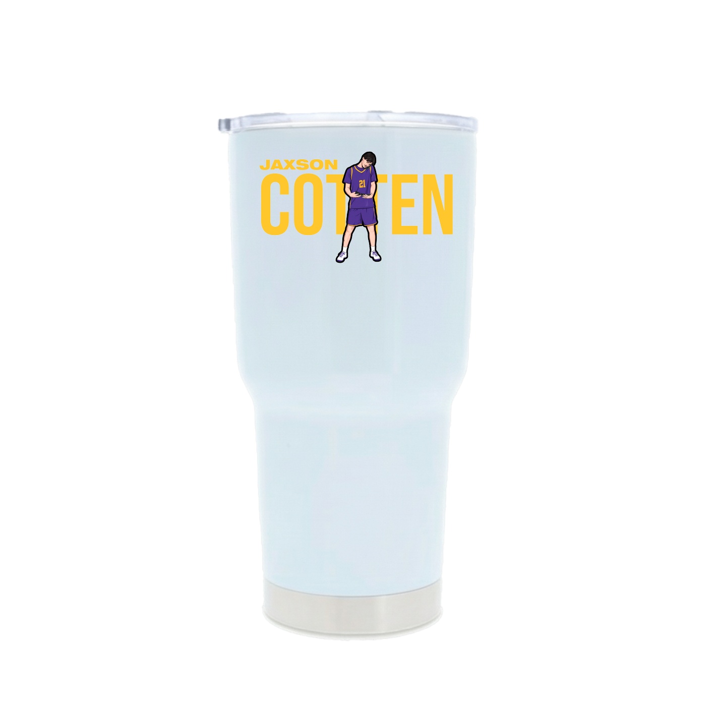 30oz Stainless Steel Tumbler — Player Name in White
