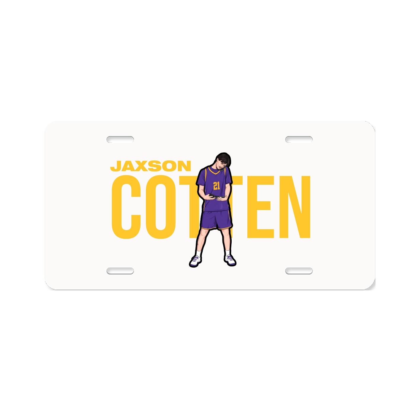 License Plate — Player Name in Classic