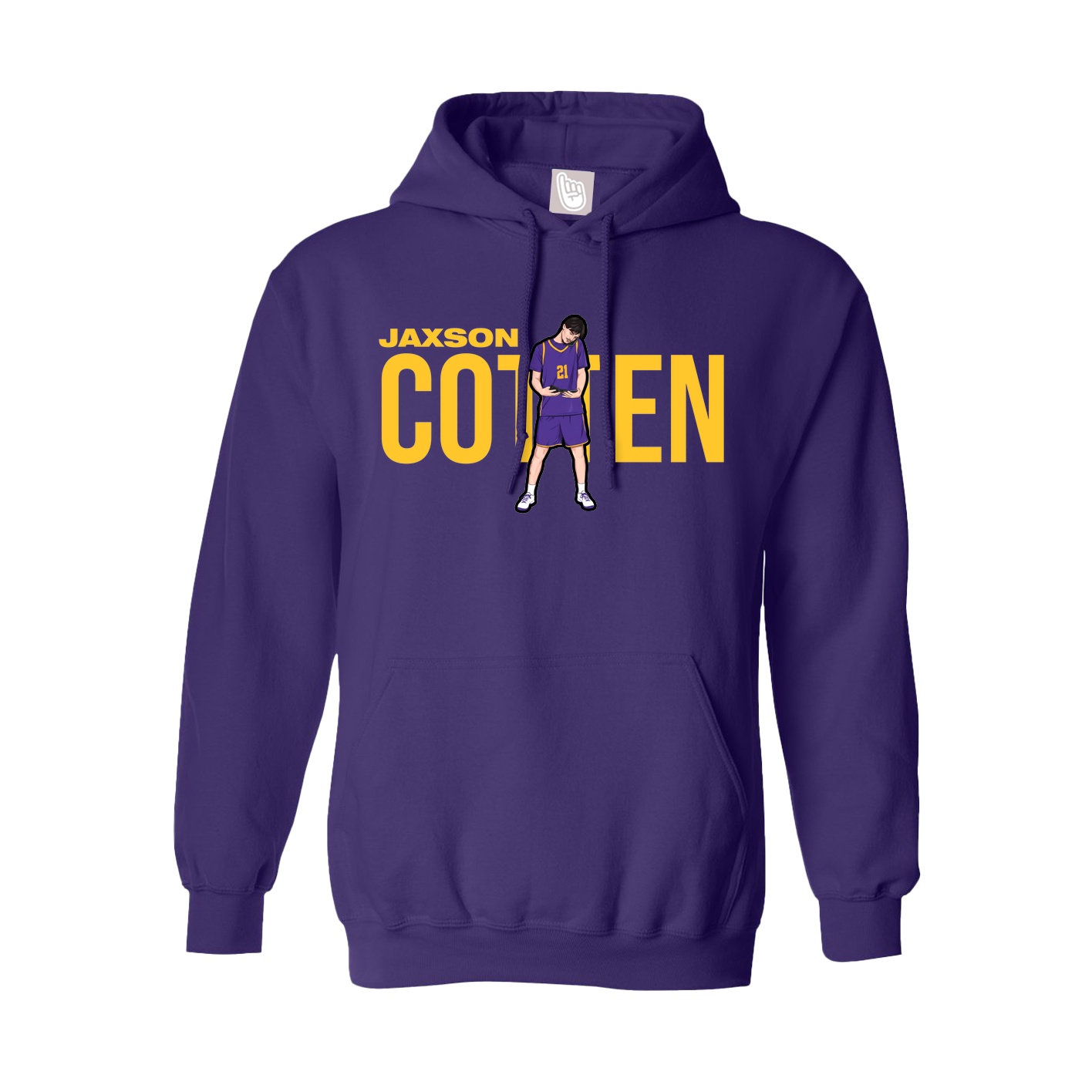 Youth Hoodie — Player Name in Purple
