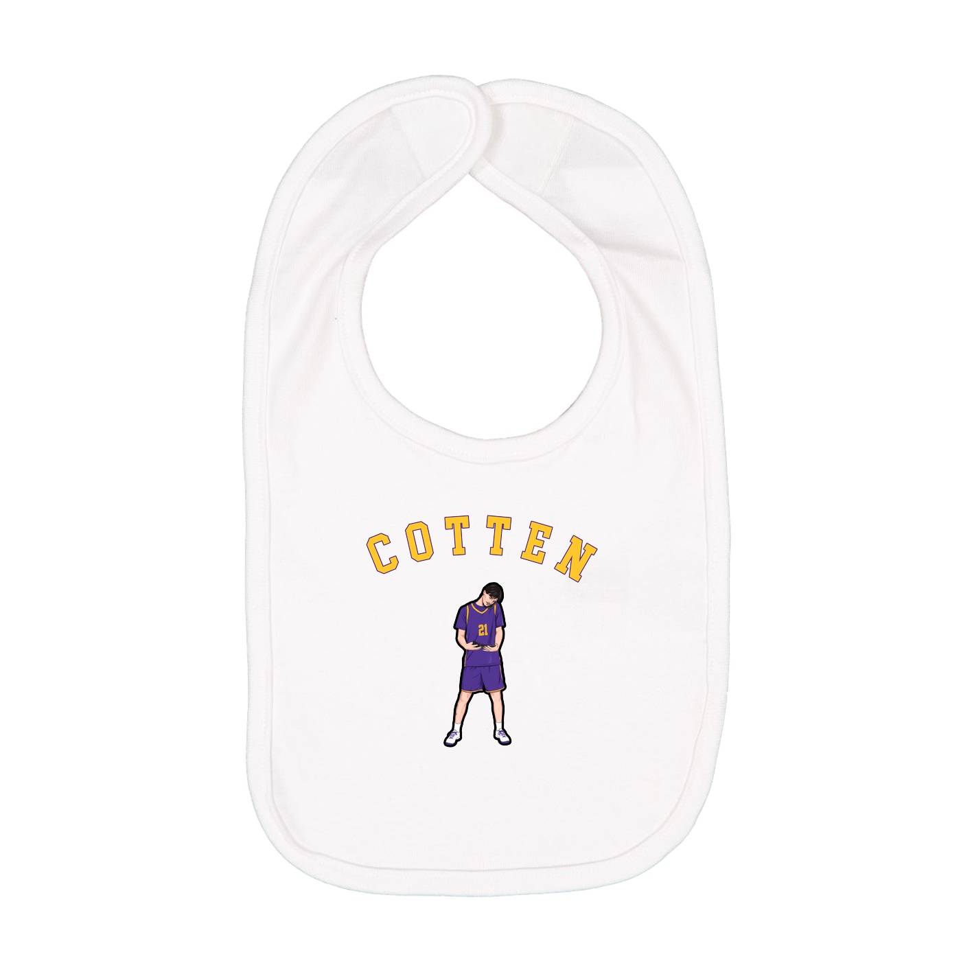 Infant Bib — Shirsey Arch in White