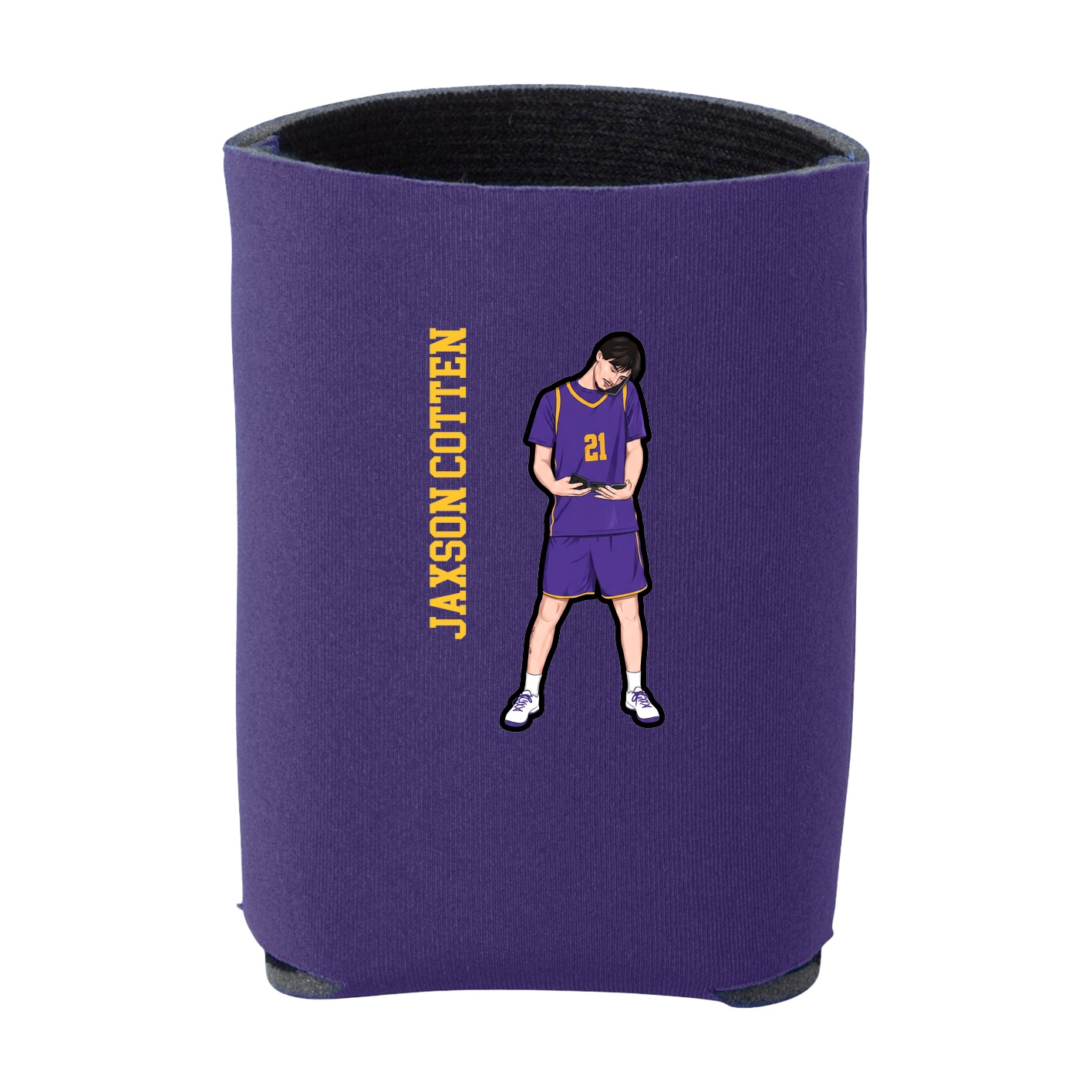 Can Holder — Name Vertical in Purple