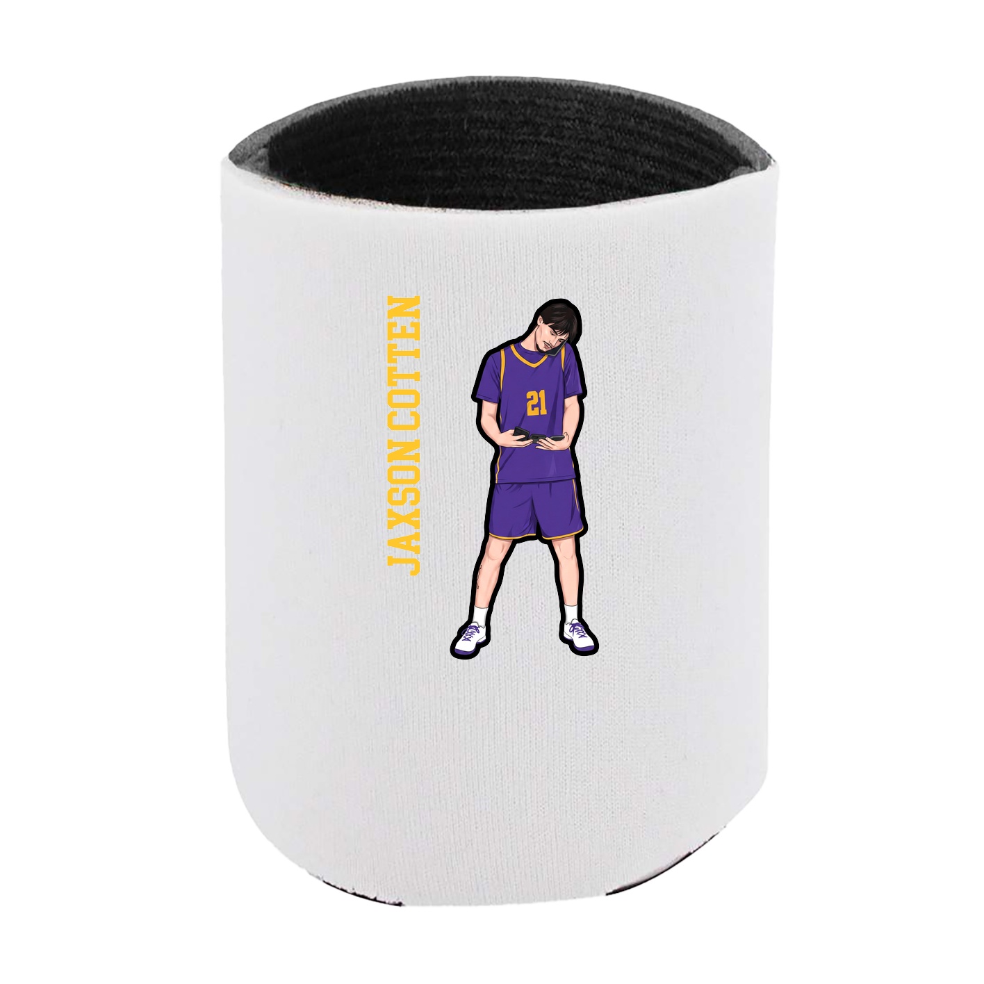 Can Holder — Name Vertical in White