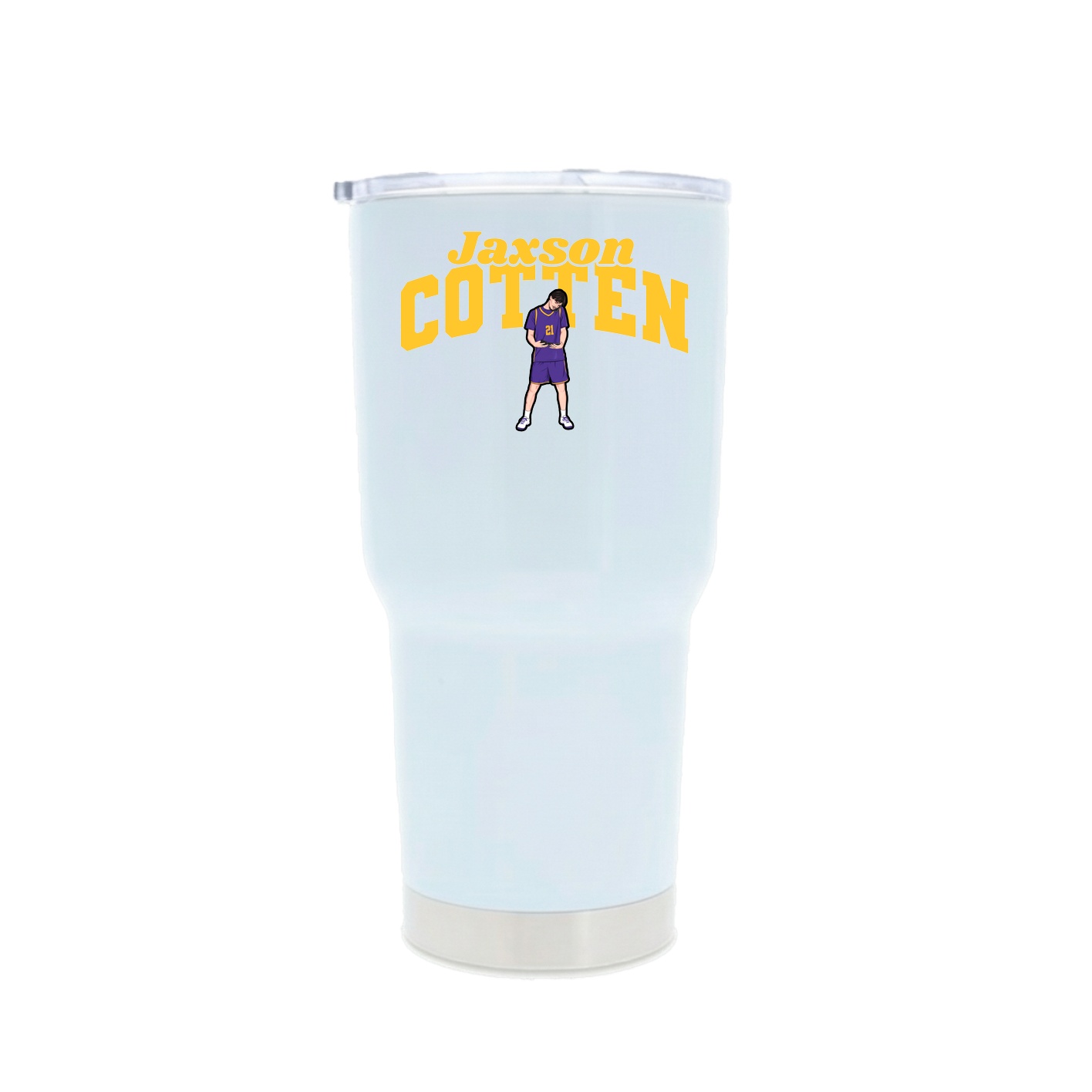 30oz Stainless Steel Tumbler — Signature Arch in White