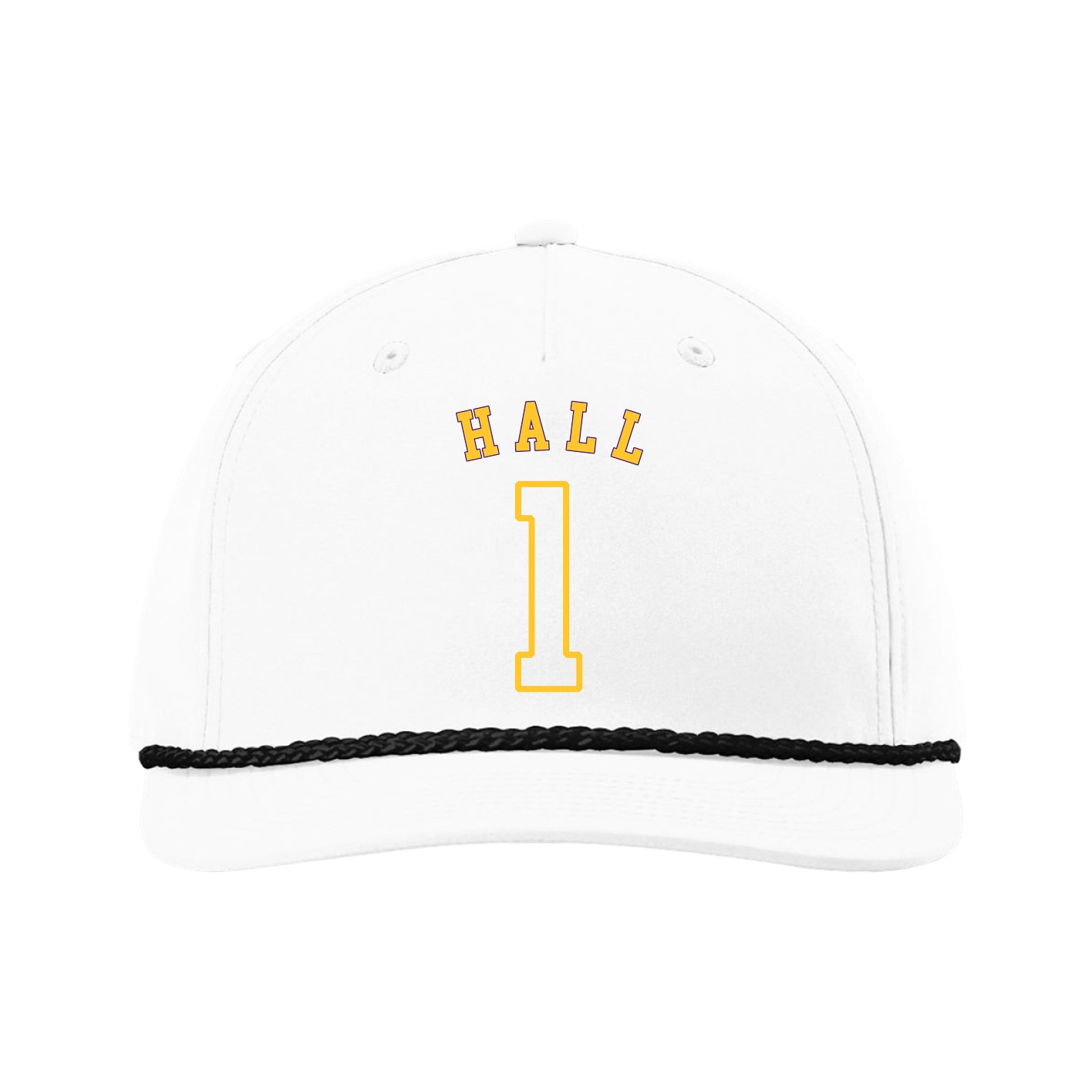 Five-Panel Classic Rope Cap — Shirsey Arch in White