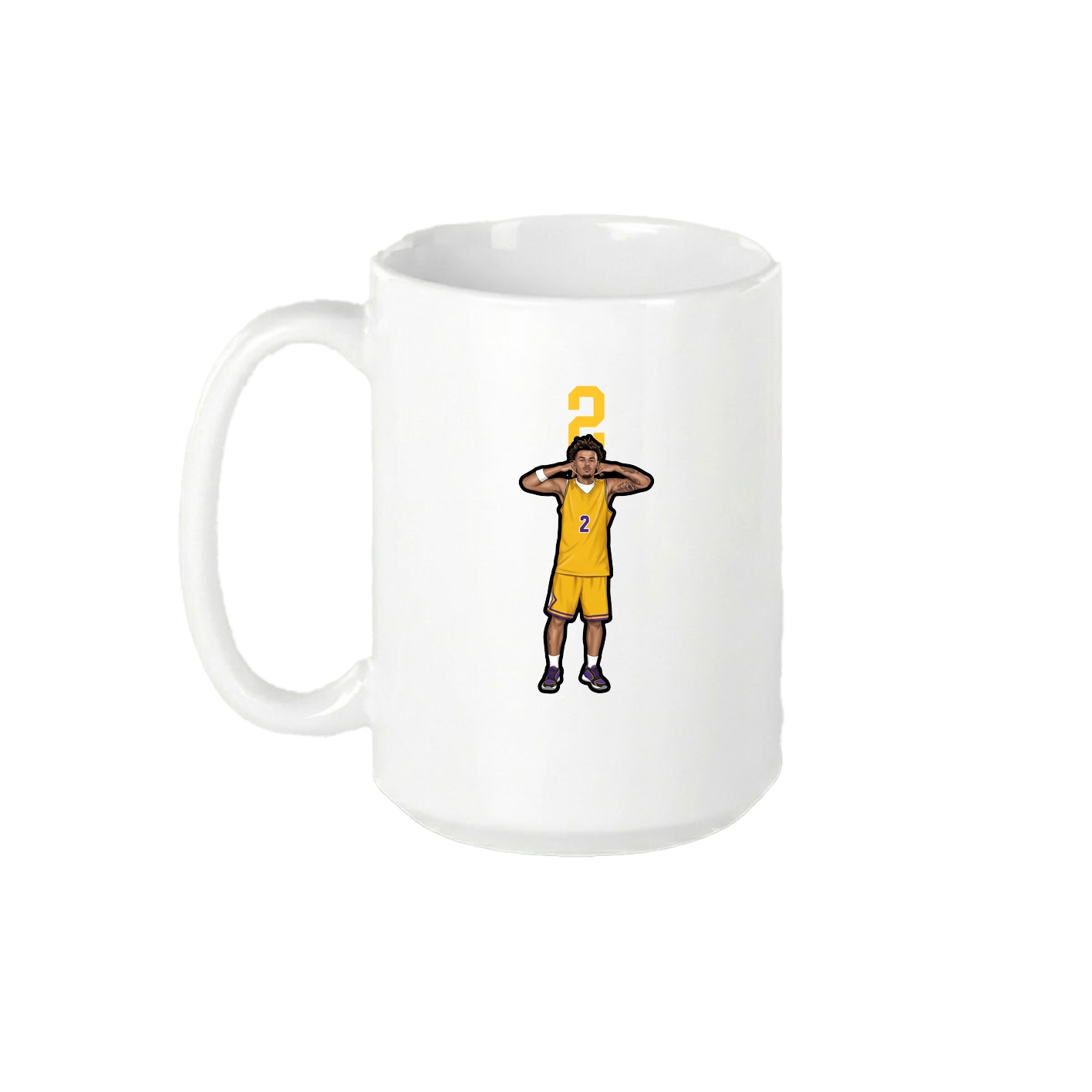 15oz Coffee Mug — Number Top in White