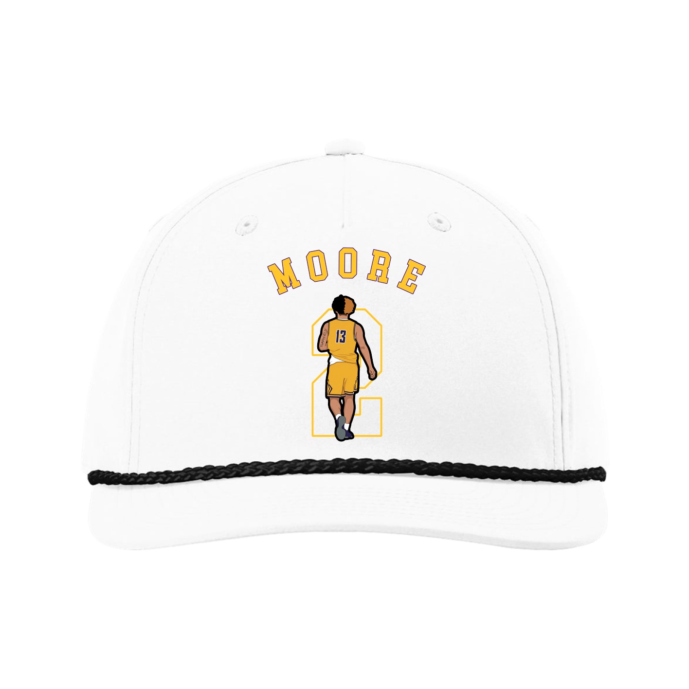 Five-Panel Classic Rope Cap — Shirsey Arch in White