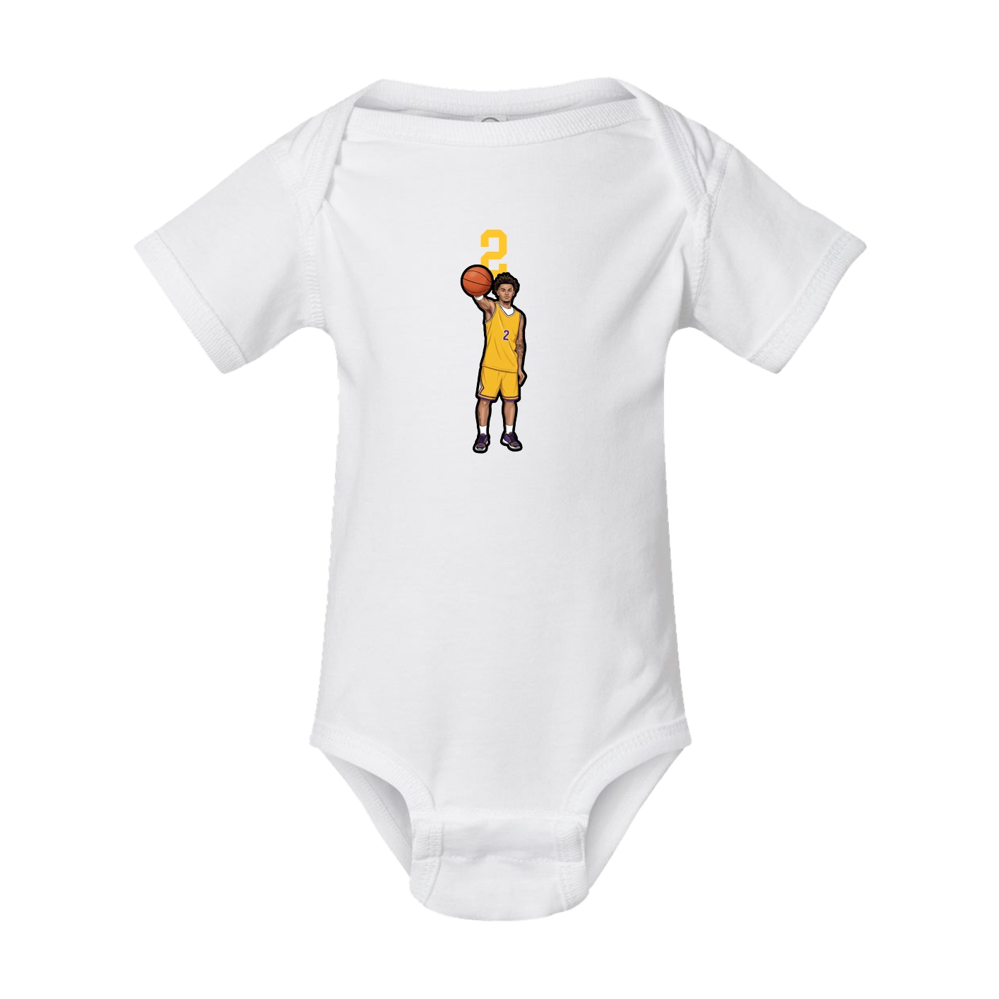 Baby Onesie — Number Top in White