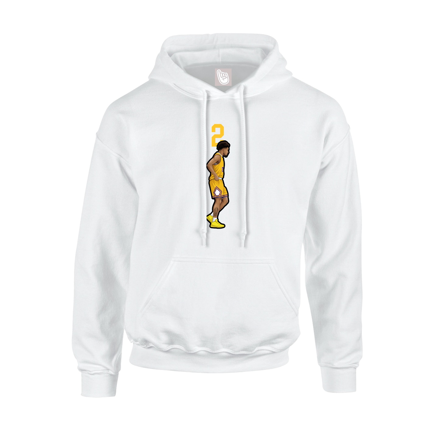 Hoodie — Number Top in White