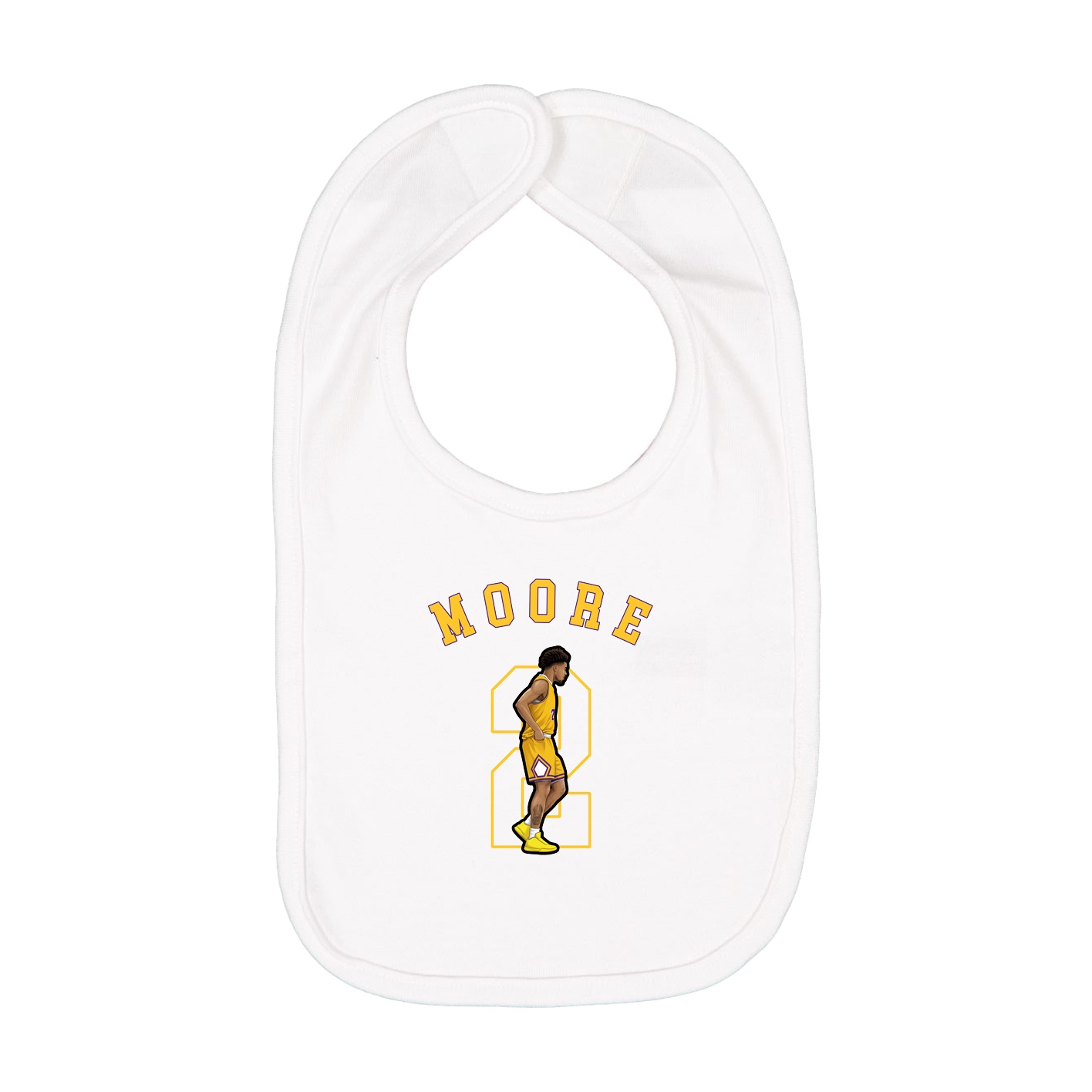 Infant Bib — Shirsey Arch in White